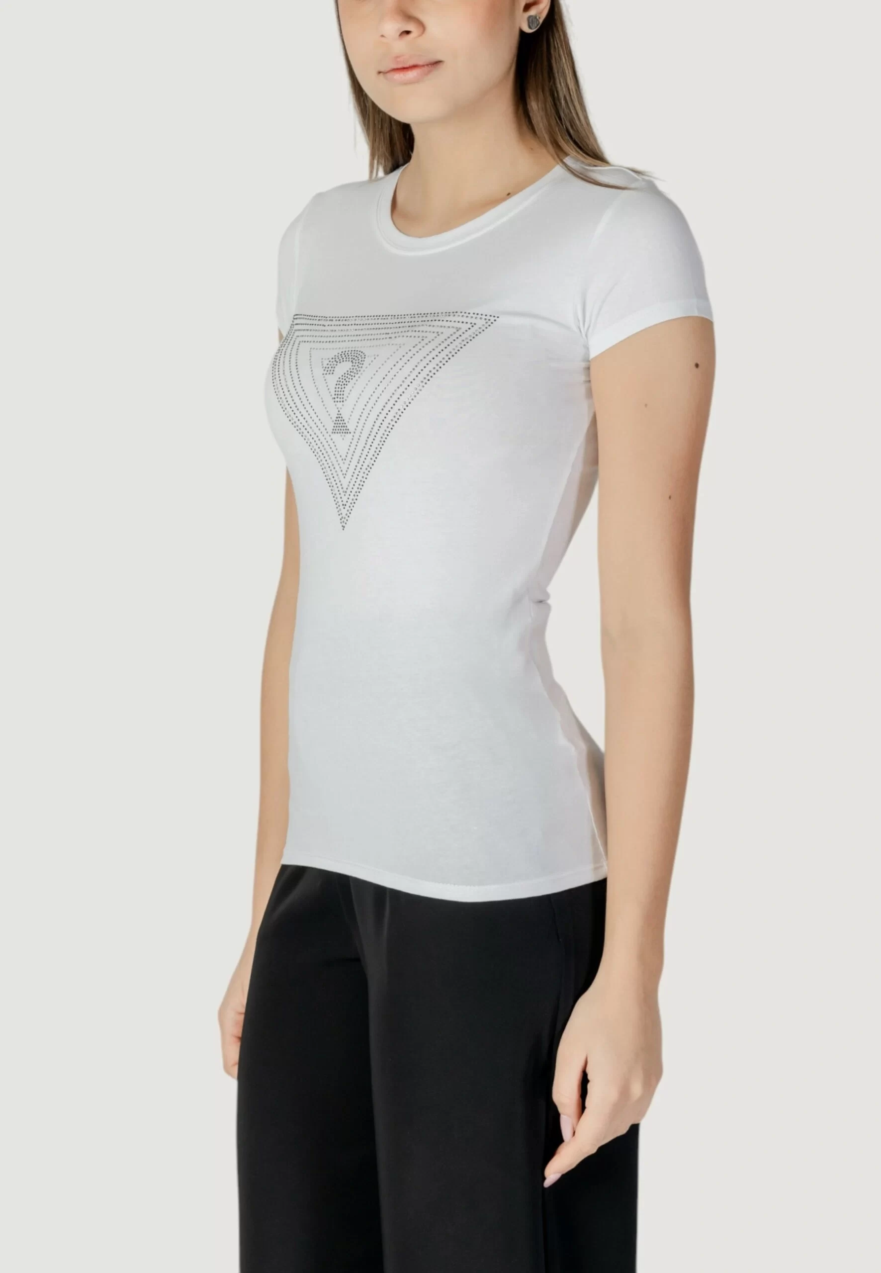 Guess Ss Trıangle Ombre R3 Tee Kadın Beyaz T-Shirt W5GI43KA0Q1-G011