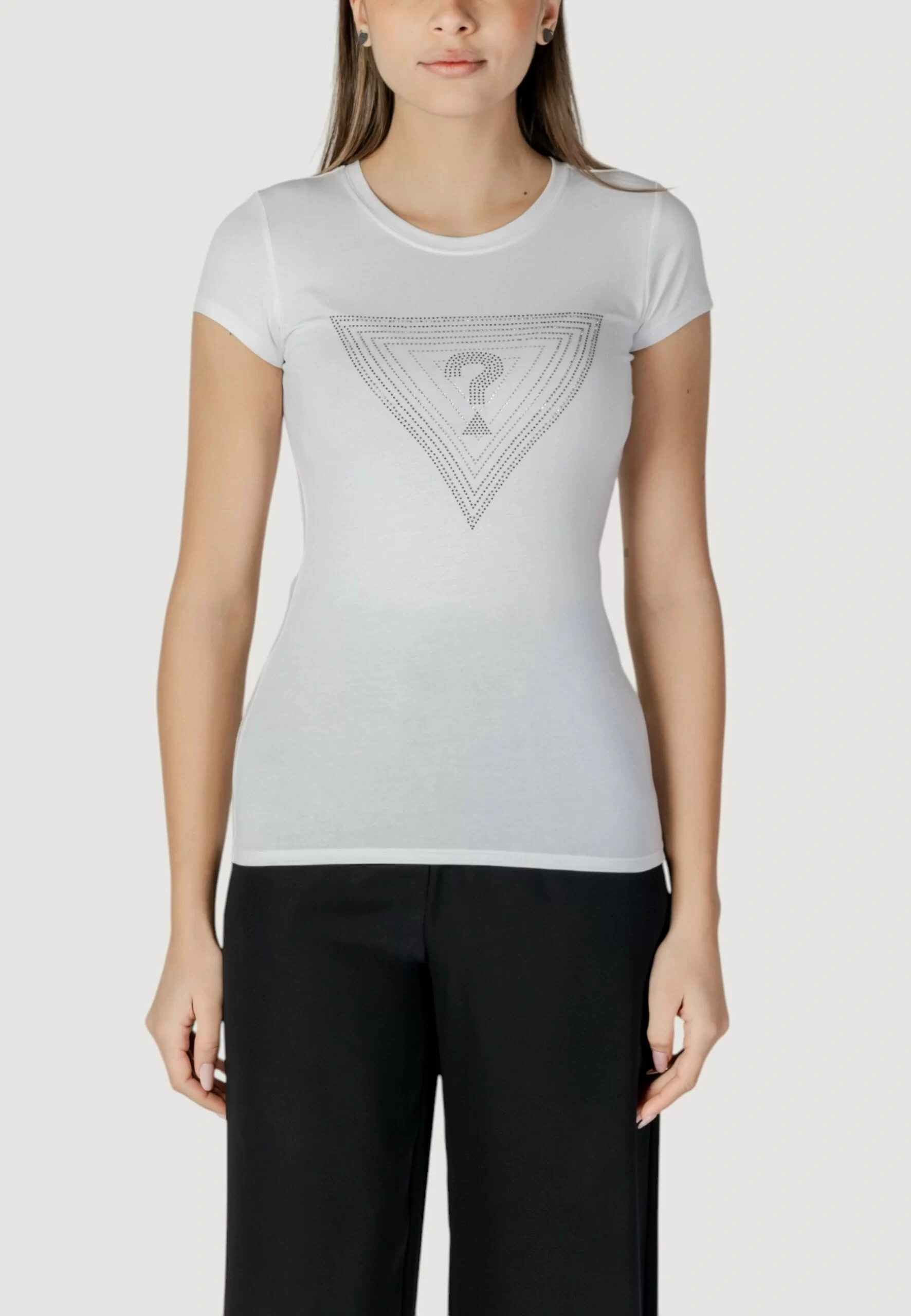 Guess Ss Trıangle Ombre R3 Tee Kadın Beyaz T-Shirt W5GI43KA0Q1-G011