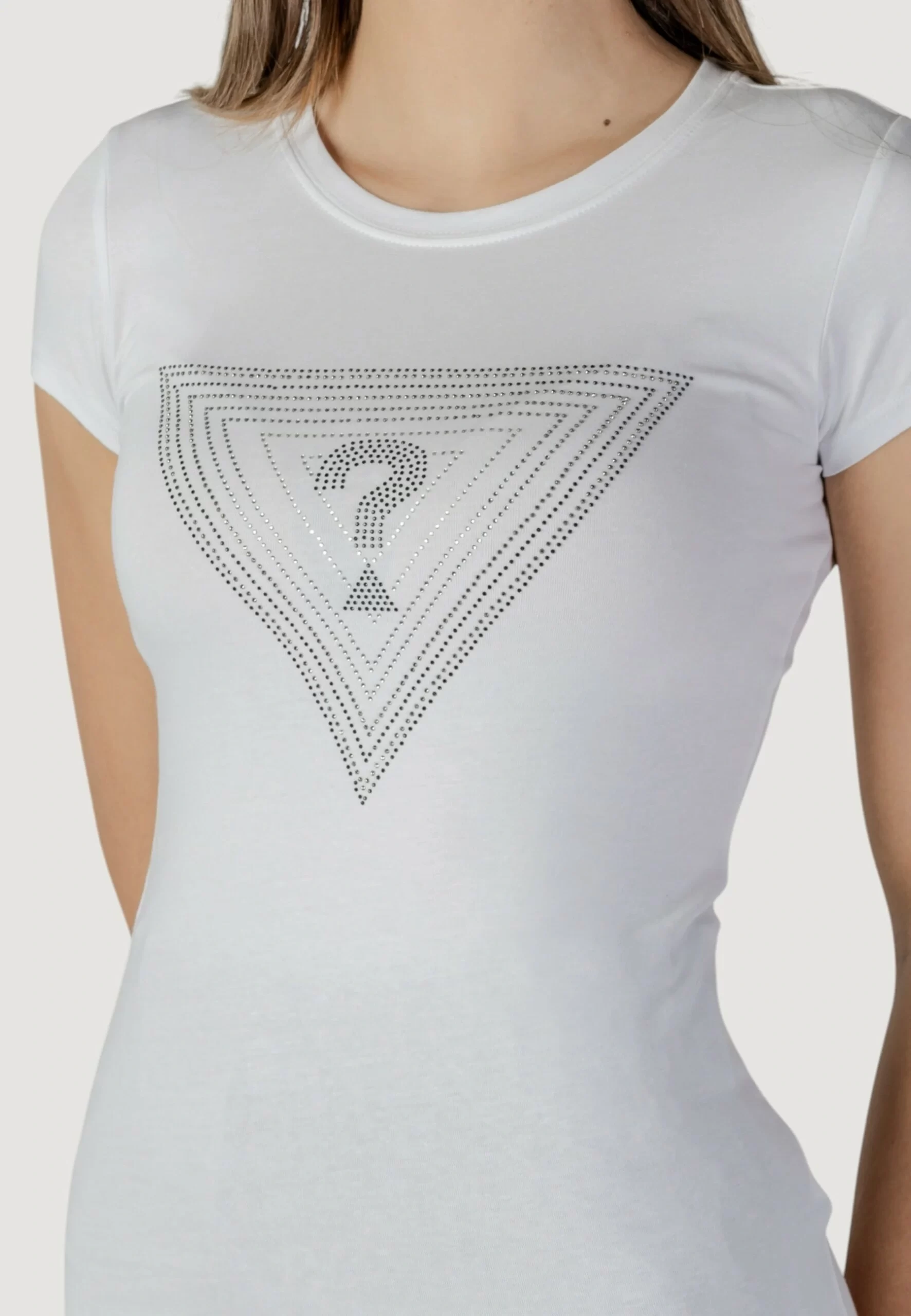 Guess Ss Trıangle Ombre R3 Tee Kadın Beyaz T-Shirt W5GI43KA0Q1-G011
