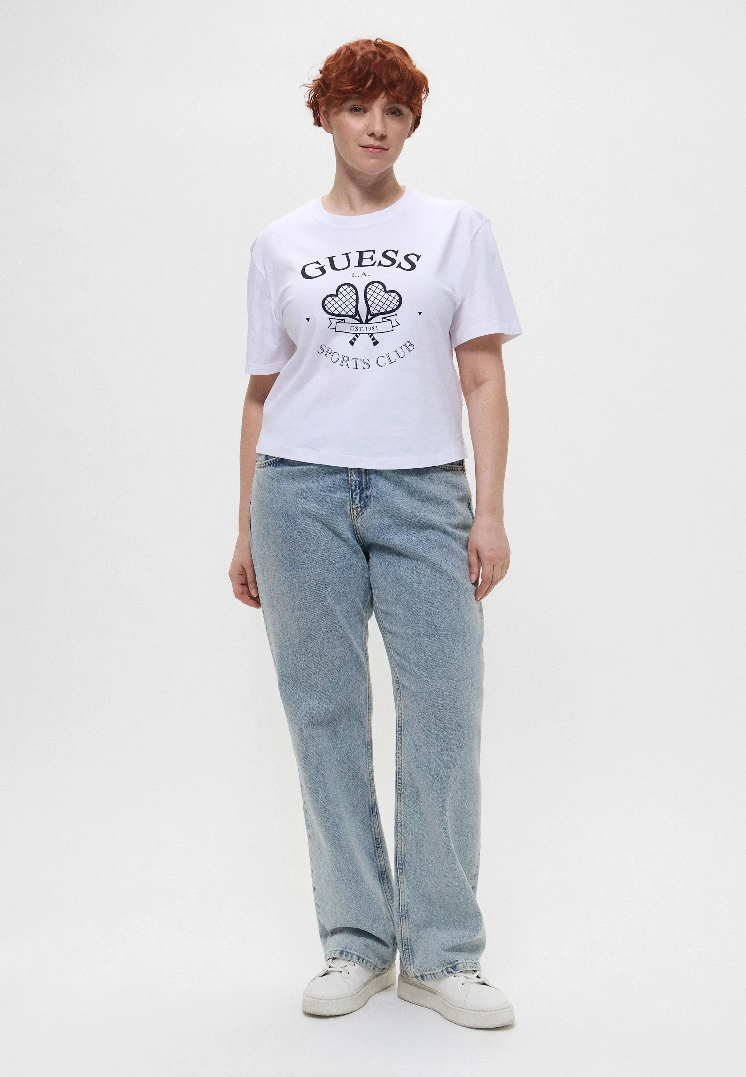 Guess Boxy T-Shırt Kadın Beyaz T-Shirt V5GI04I3Z14-G011
