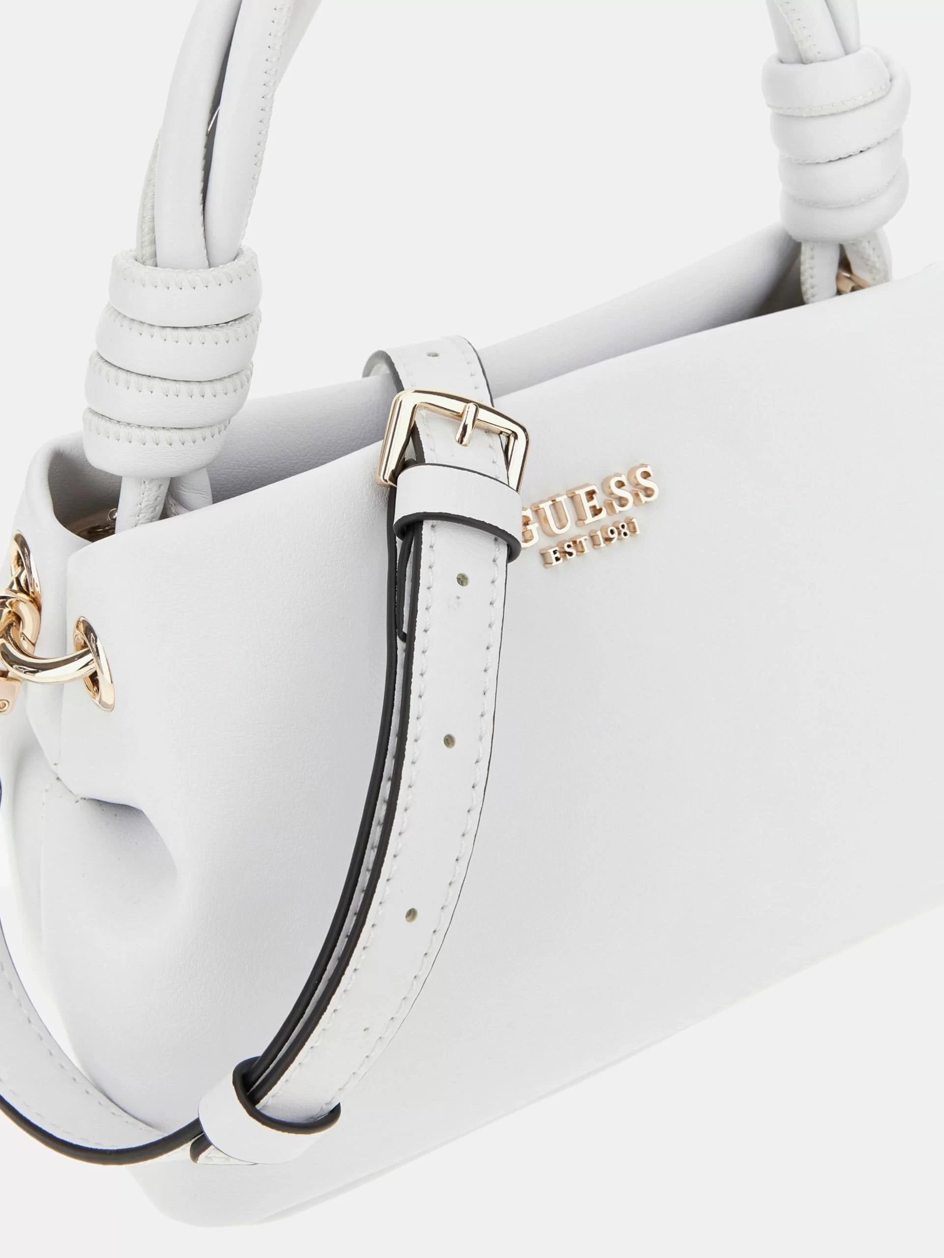 Guess Sansa Top Handle Crossbody Kadın Beyaz El Çantası HWNG8476110-WHI