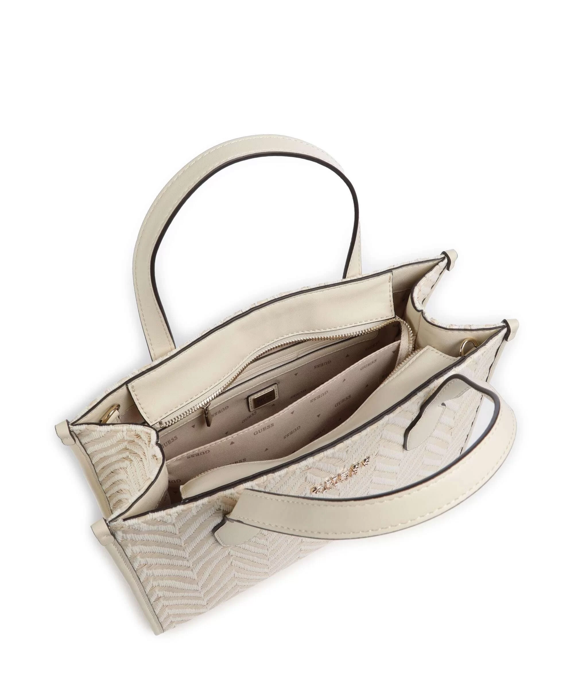 Guess Sılvana 2 Compartment Tote Kadın Beyaz El Çantası HWCV8665220-OFF
