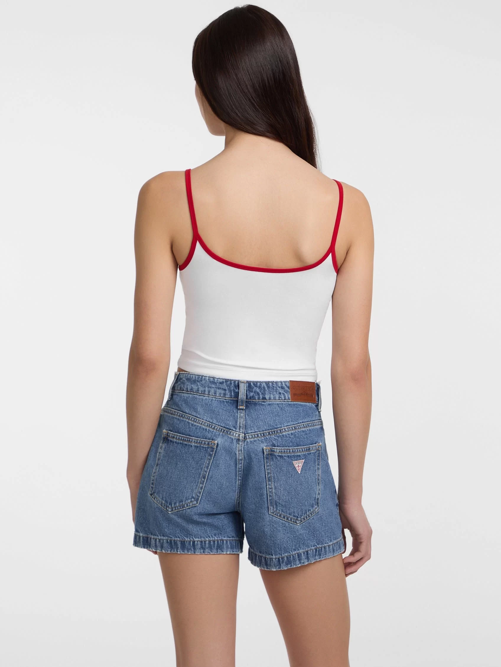 Guess jeans Gj Emb Star Tank Top Kadın Beyaz Atlet W5GP37J1314-G011