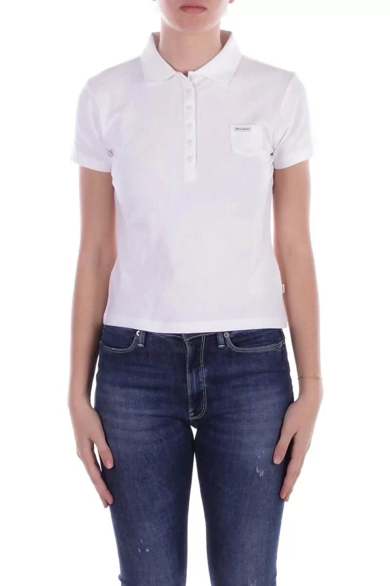 Guess jeans Gj Ss Slım Polo Kadın Beyaz T-Shirt W5GP73KCYR1-G011