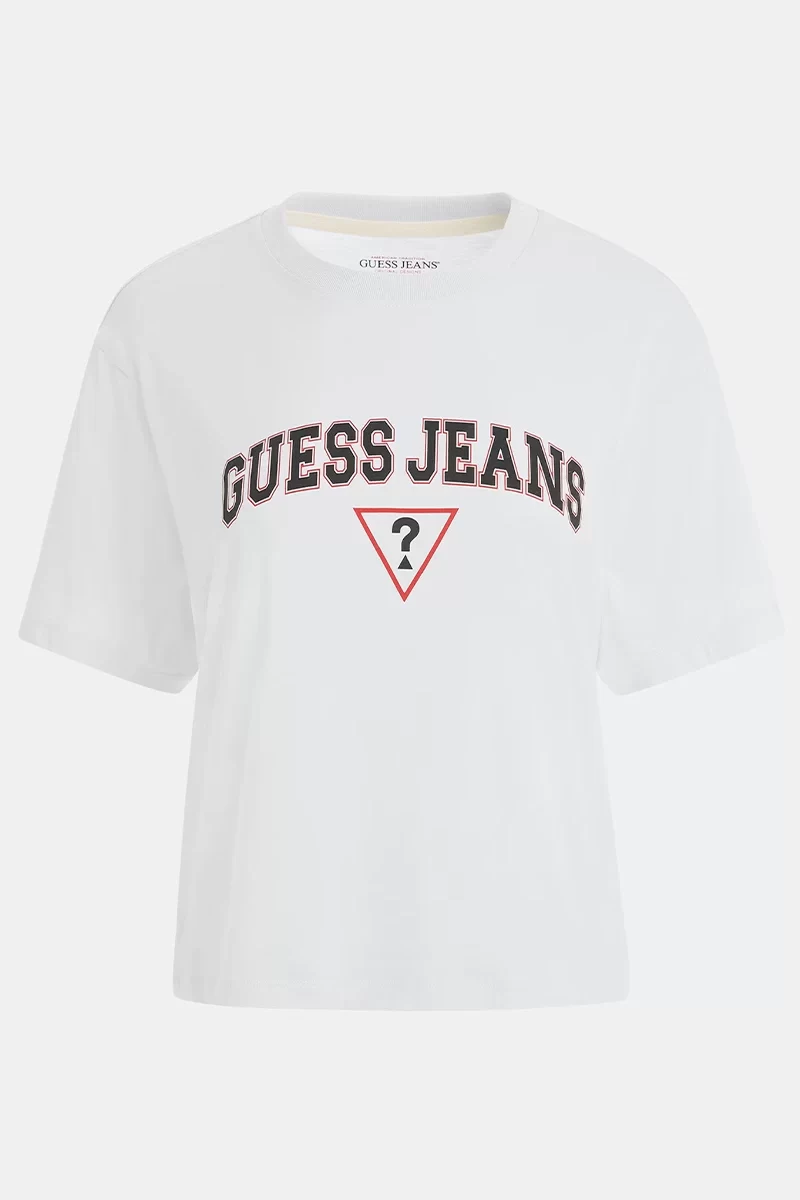 Guess jeans Gj Ss Cn Boxy Guess Jeans Tee Kadın Beyaz T-Shirt W4YI06K8HM0-G011