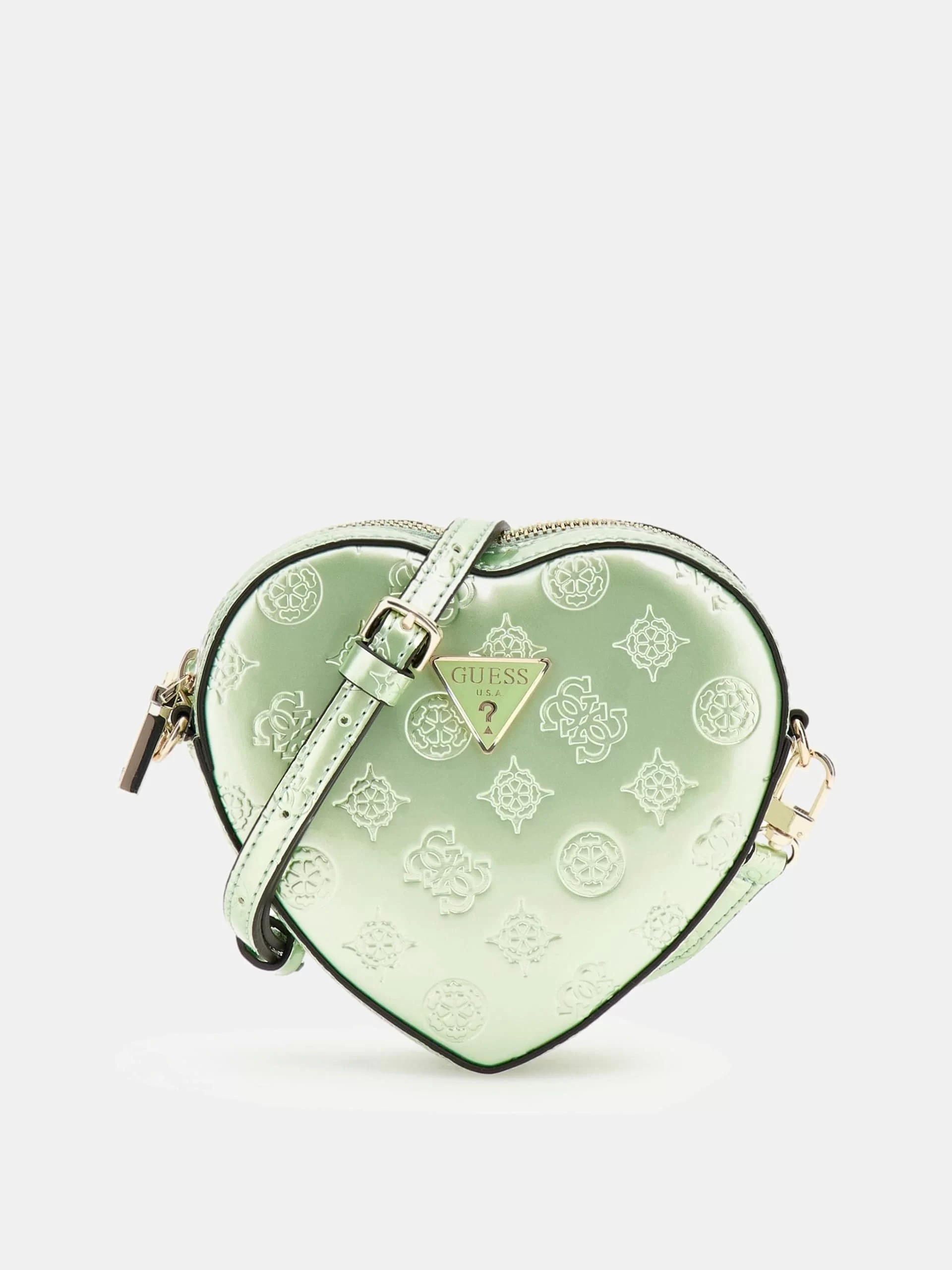 Guess Kadın Yeşil Arnela Mini Kalp Çanta