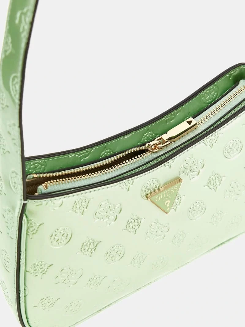 Guess Kadın Yeşil Arnela Üstten Fermuarlı Omuz Çantası