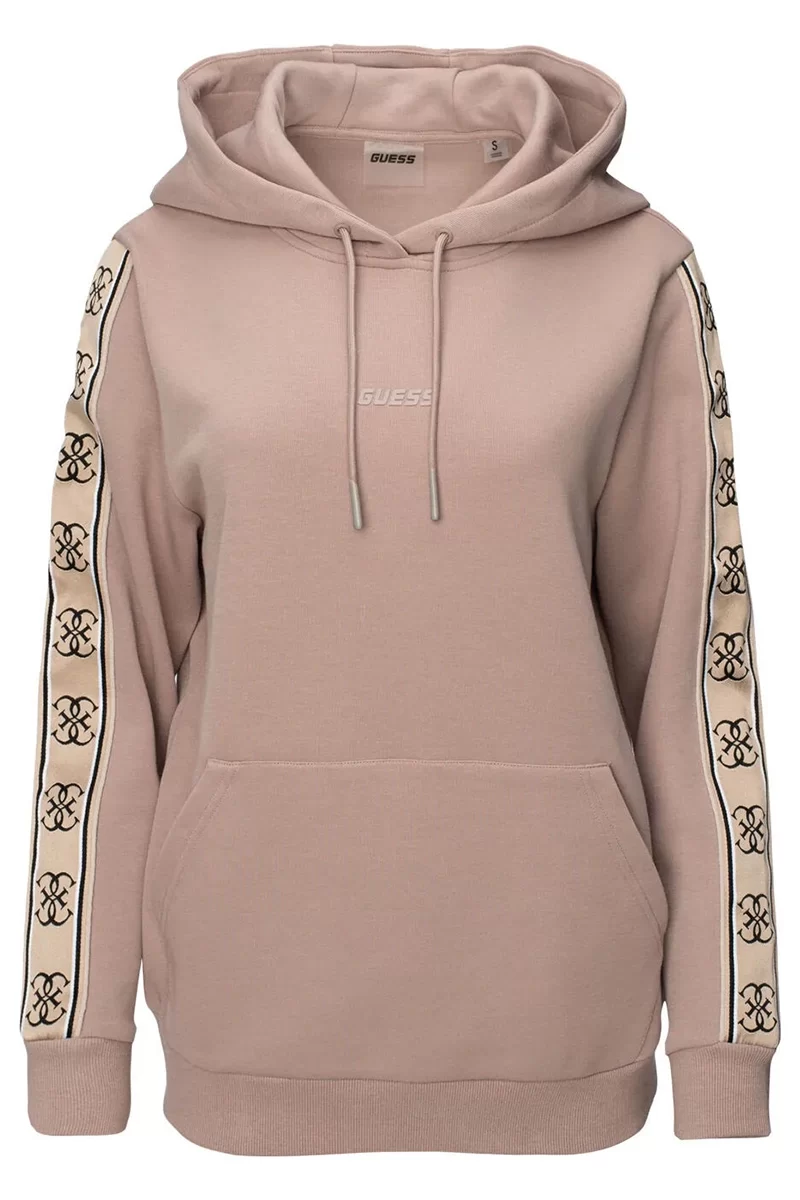 Guess Carla Hooded Sweatshırt Kadın Pudra Sweatshirt V4YQ11KB3P2-G4Q9