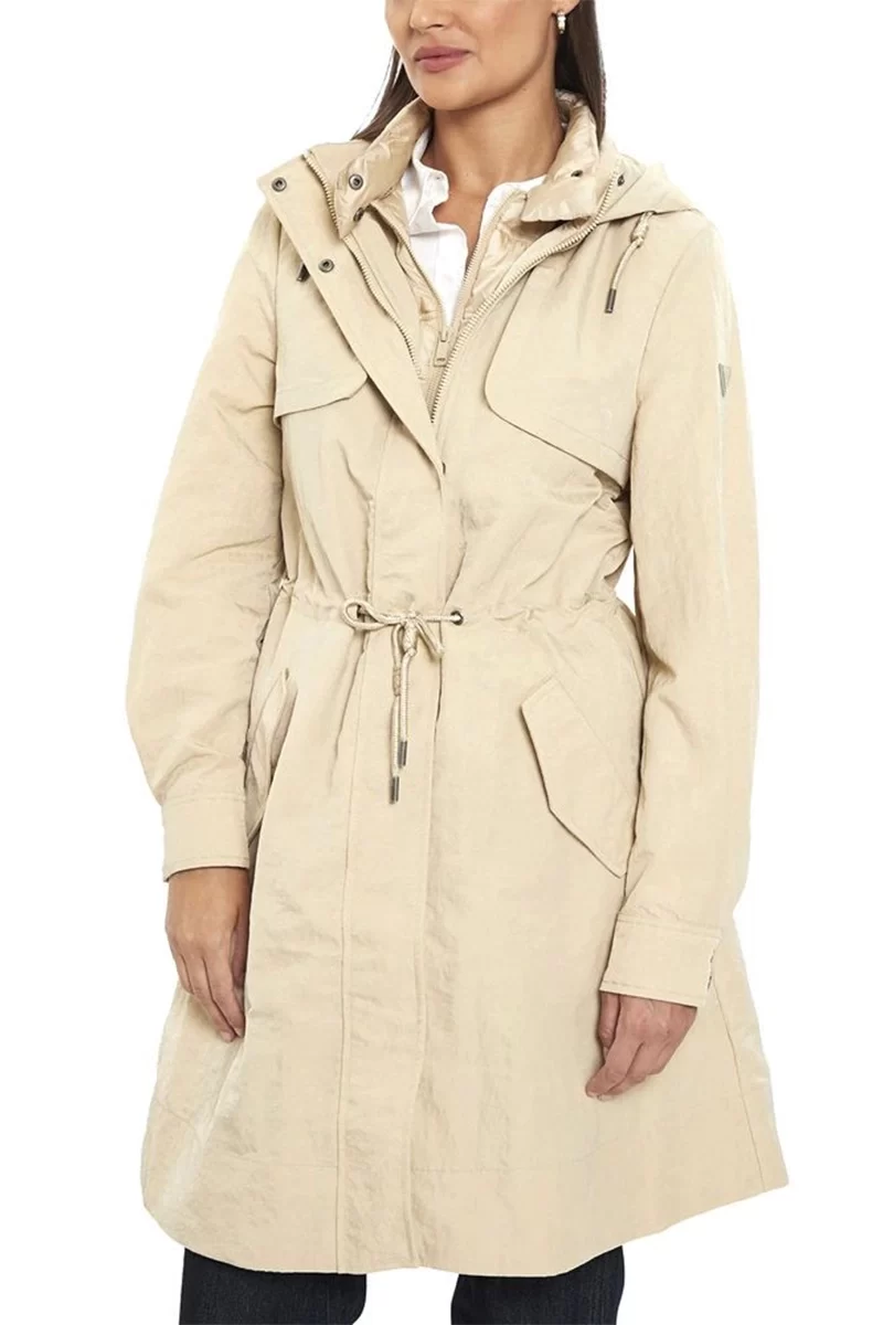 Guess Natasha Parka Detachable Vest Kadın Krem Trençkot W4YL24WGAW2-G1L7