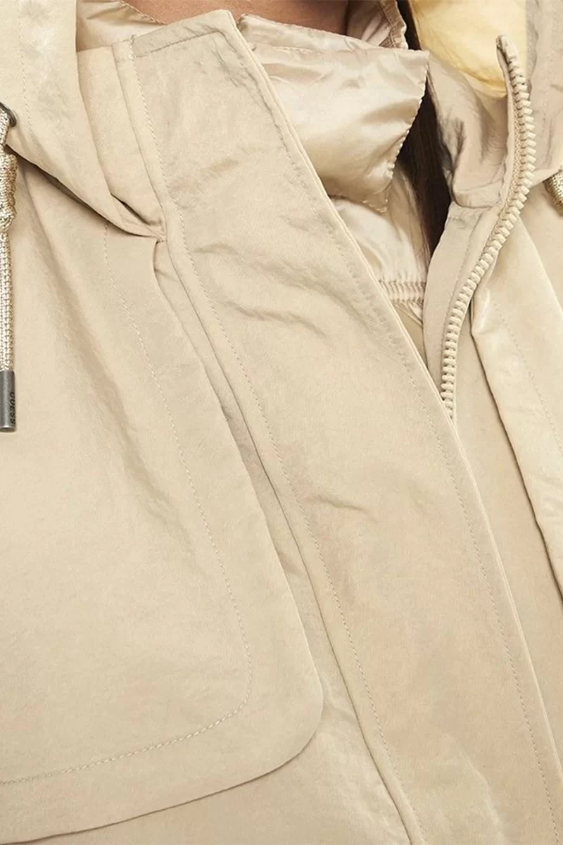 Guess Natasha Parka Detachable Vest Kadın Krem Trençkot W4YL24WGAW2-G1L7