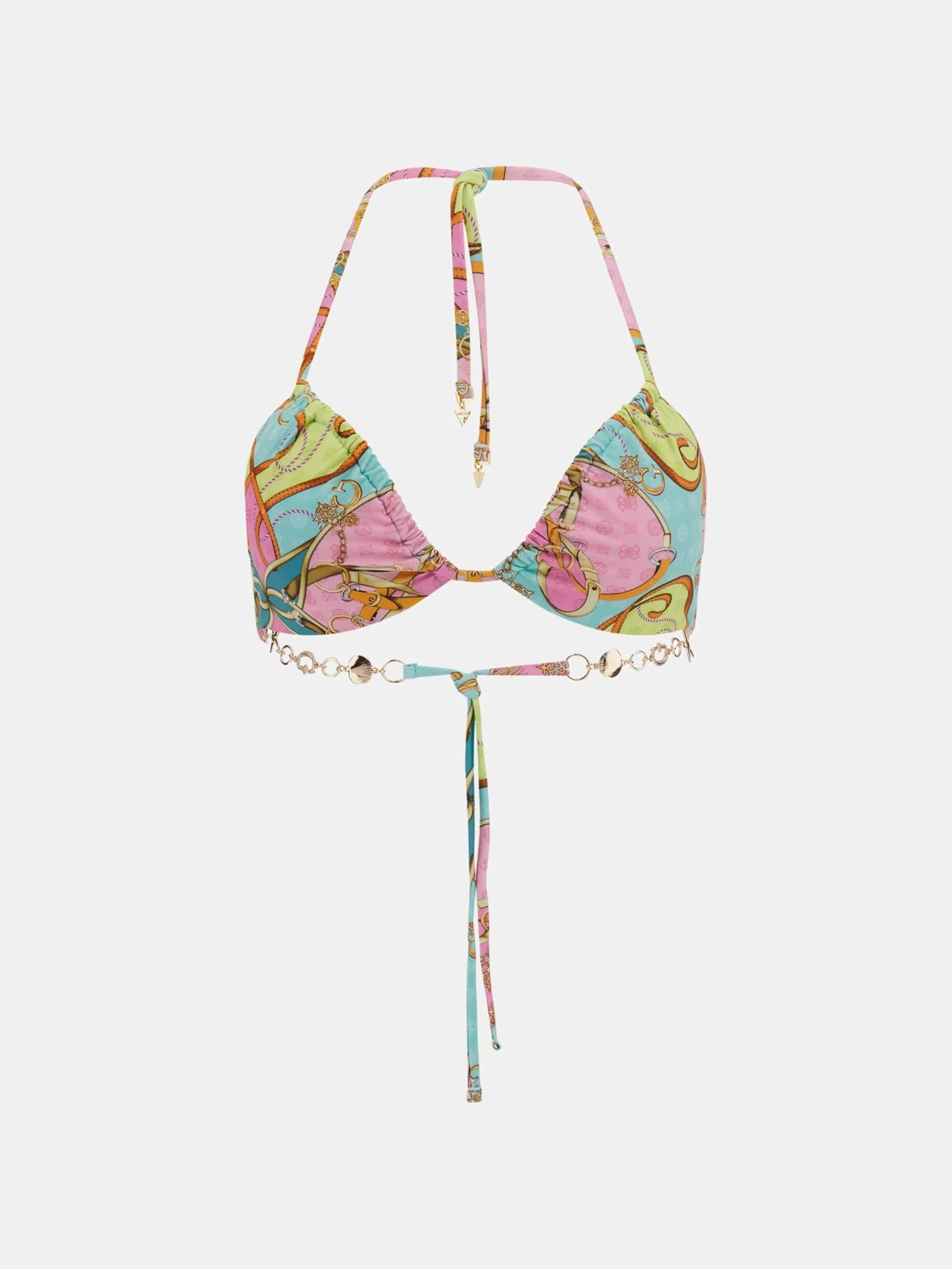 Guess Kadın Çok Renkli Üçgen Bikini Üst (Çıkarılabilir Ped)