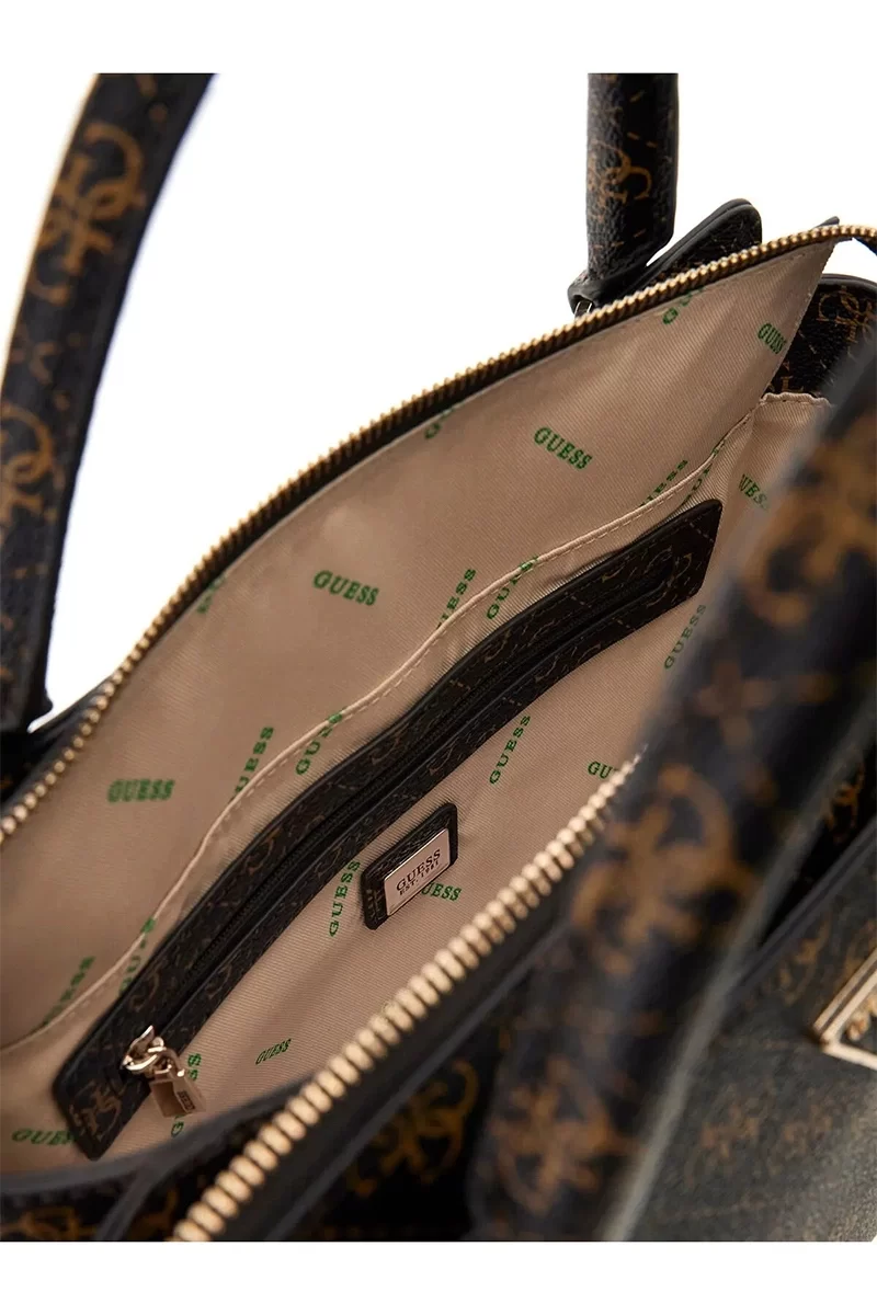 Guess Eco Erıca 2 Comp Satchel Kadın Kahverengi El Çantası HWEQG951006-BNL