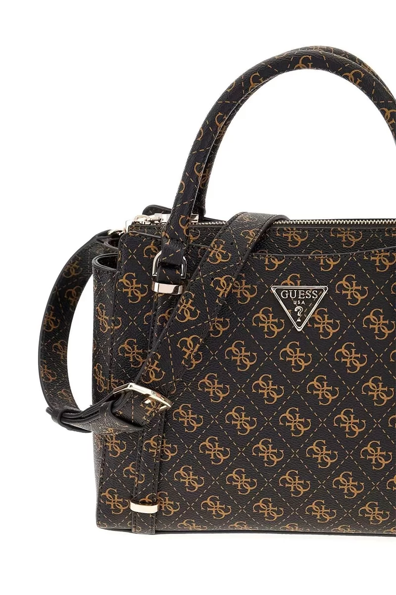 Guess Eco Erıca 2 Comp Satchel Kadın Kahverengi El Çantası HWEQG951006-BNL