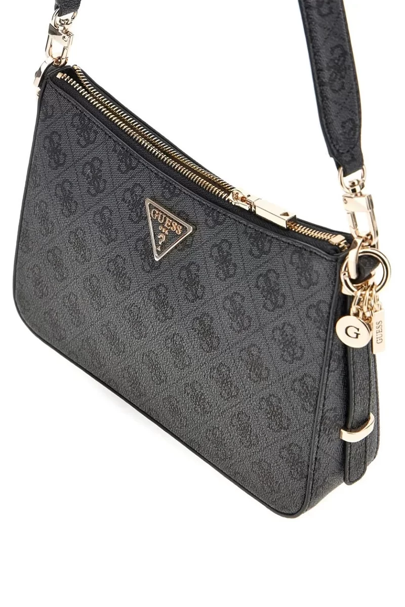 Guess Eco Erıca Top Zıp Shoulder Bag Kadın Antrasit Omuz Çantası HWESG951018-CLO