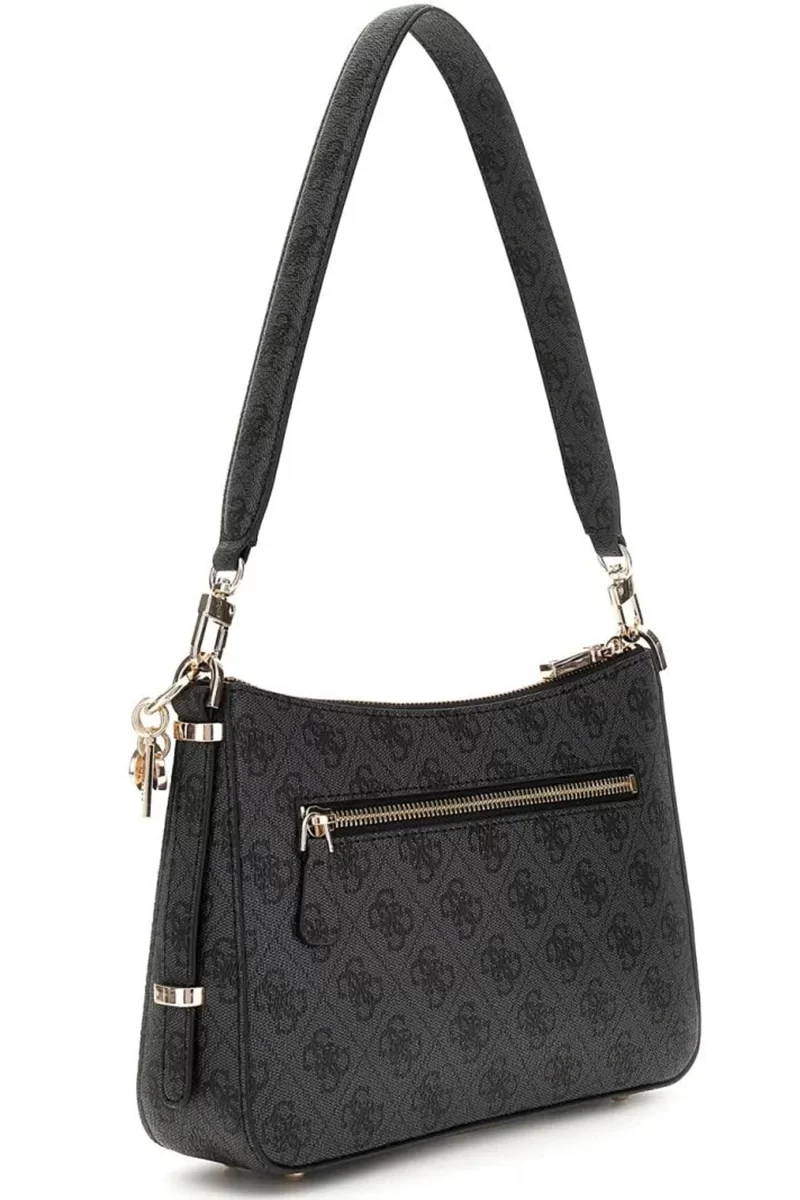 Guess Eco Erıca Top Zıp Shoulder Bag Kadın Antrasit Omuz Çantası HWESG951018-CLO