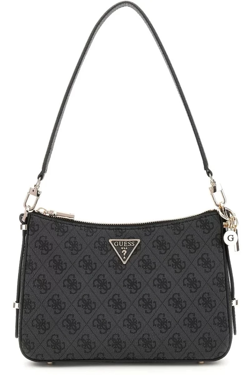 Guess Eco Erıca Top Zıp Shoulder Bag Kadın Antrasit Omuz Çantası HWESG951018-CLO