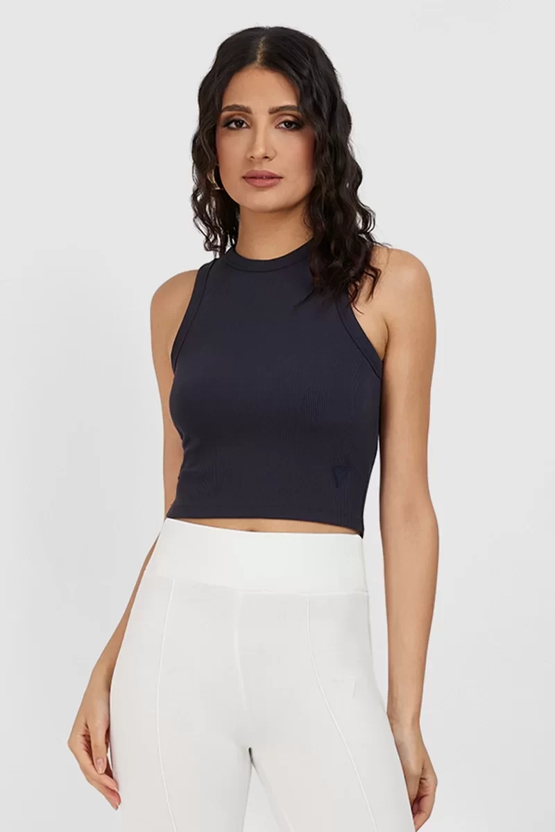 Guess Edıe Tank Top Kadın Antrasit Crop V3GP19K8RT2-G7FQ