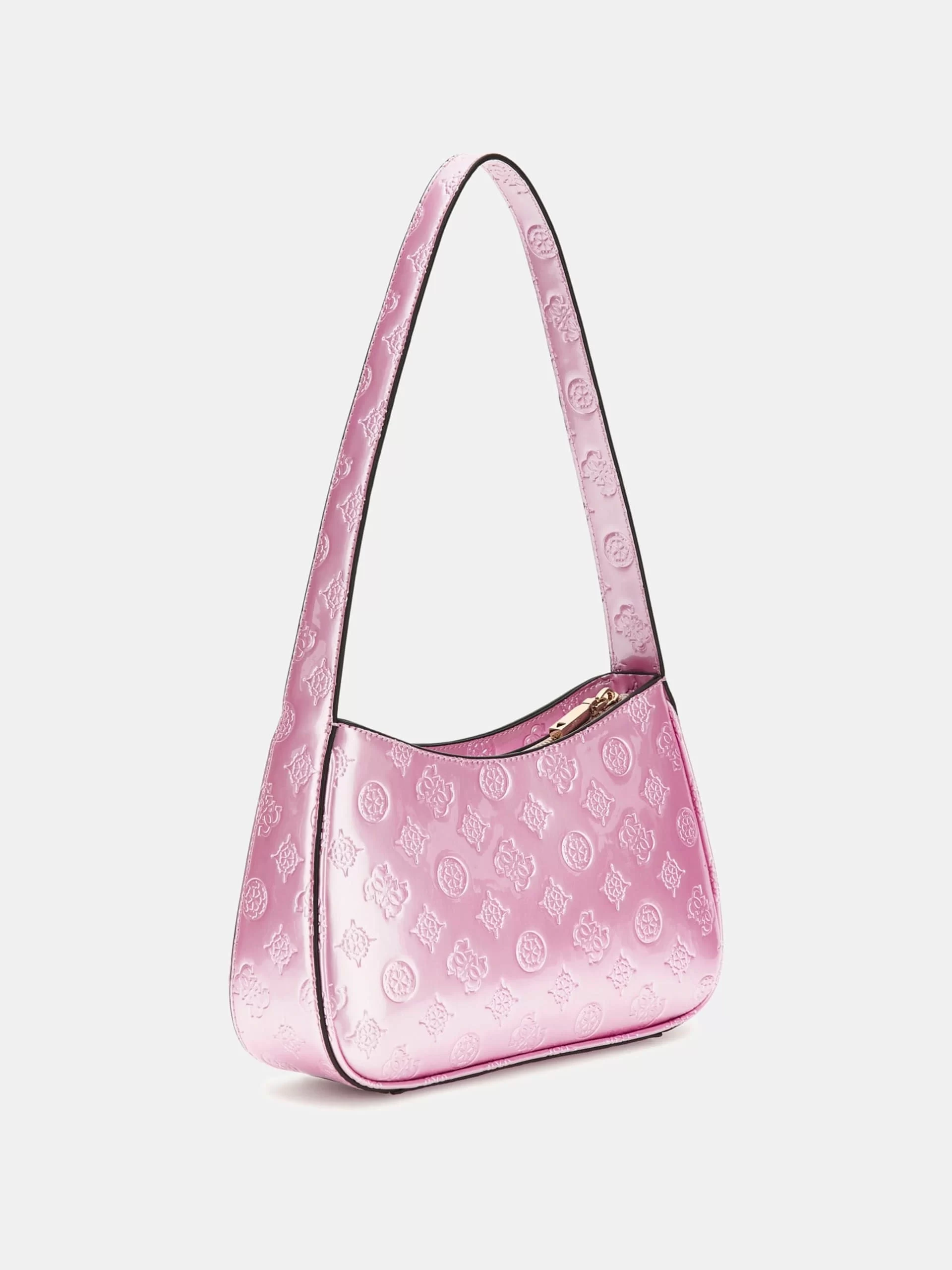 Guess Kadın Pembe Arnela Üstten Fermuarlı Omuz Çantası