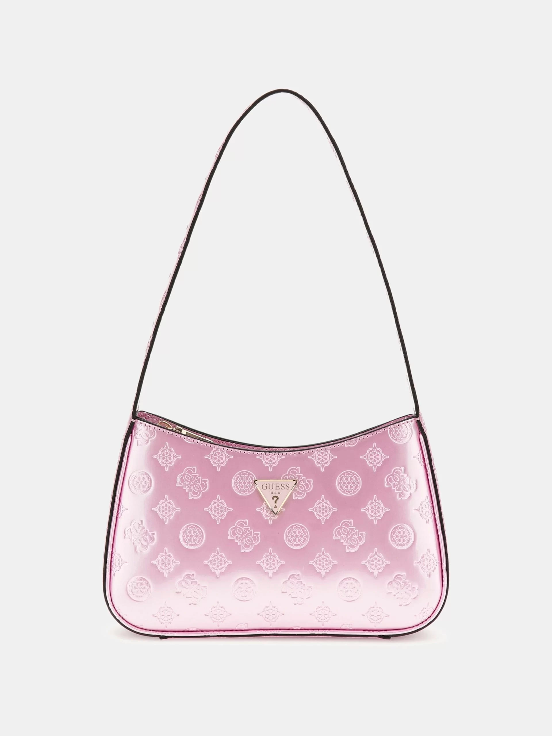 Guess Kadın Pembe Arnela Üstten Fermuarlı Omuz Çantası