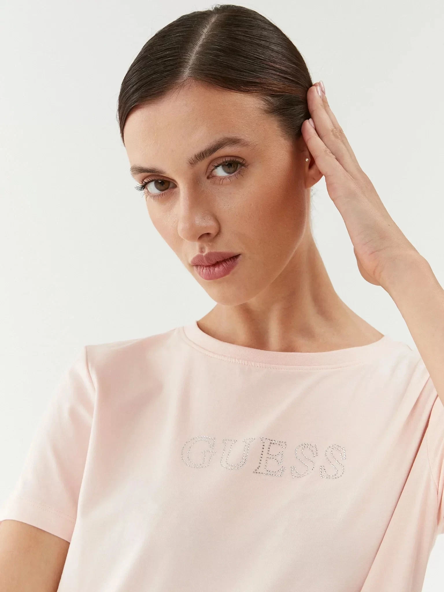 Guess Brıana Ss T-Shırt Kadın Ekru T-Shirt V3BI11J1314-A21G