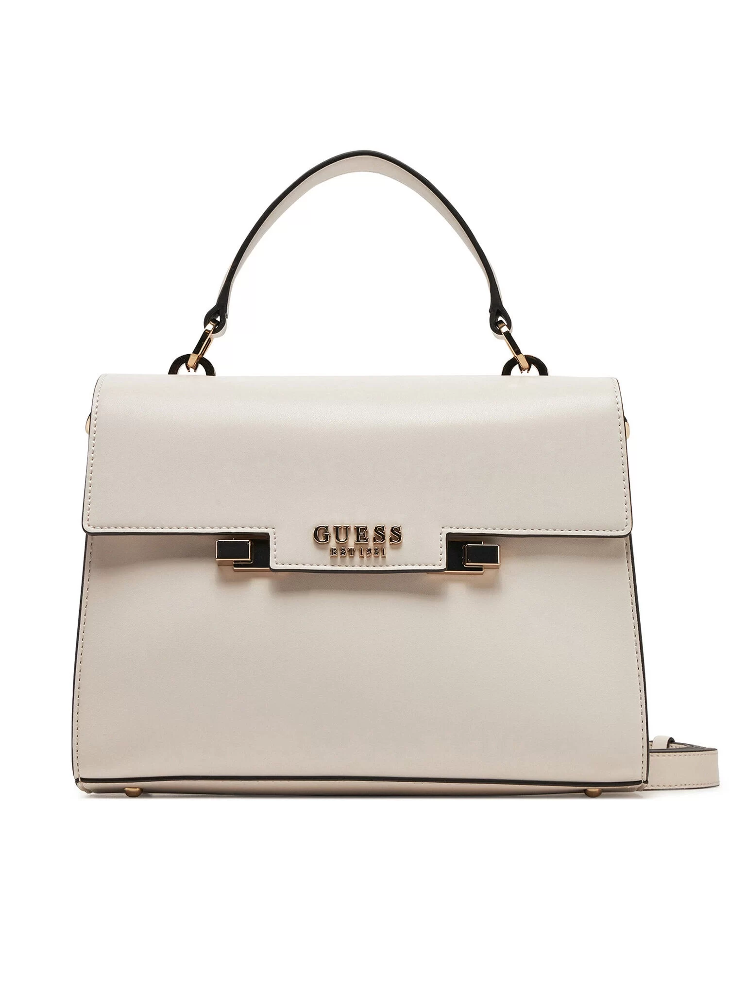 Guess Eco Aldıth Top Handle Flap Kadın Ekru El Çantası HWEVG964120-BON