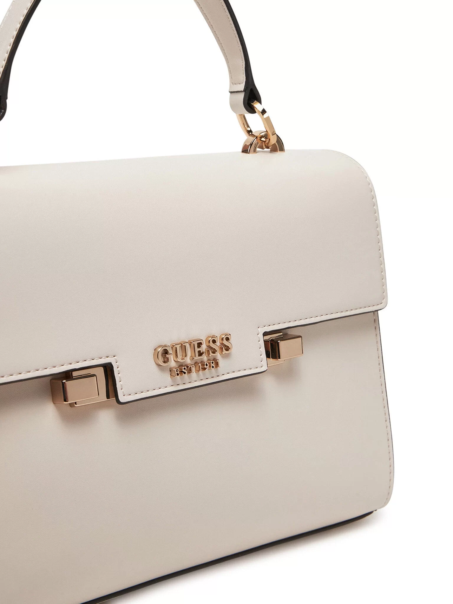 Guess Eco Aldıth Top Handle Flap Kadın Ekru El Çantası HWEVG964120-BON