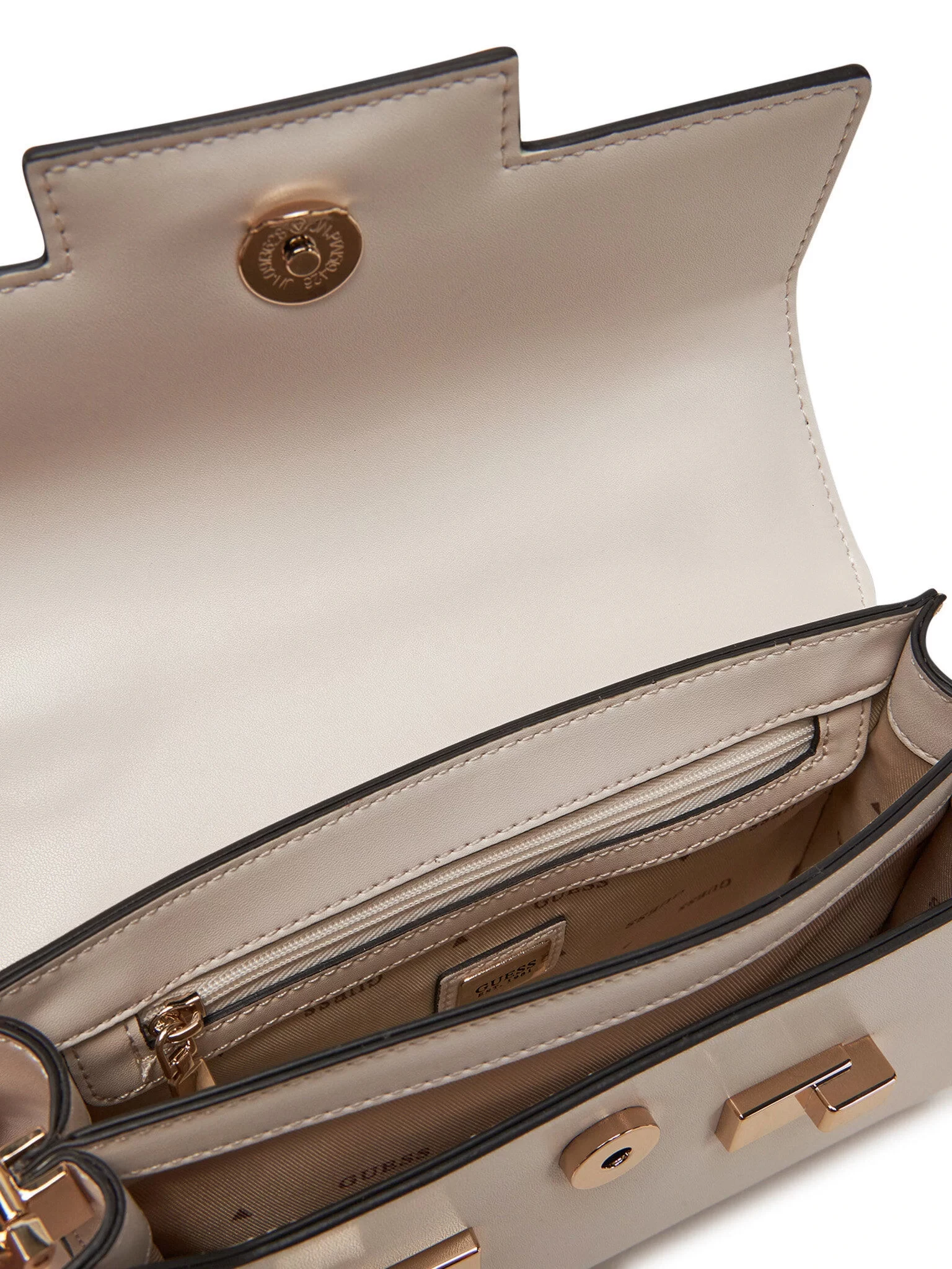 Guess Eco Aldıth Mını Top Hndle Flap Kadın Ekru Mini Çanta HWEVG964178-BON
