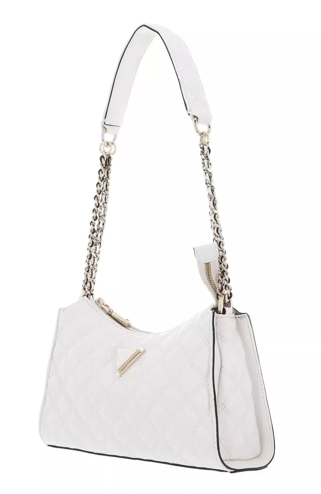 Guess Gıully Top Zıp Shoulder Bag Kadın Beyaz Omuz Çantası HWQG8748130-OFF