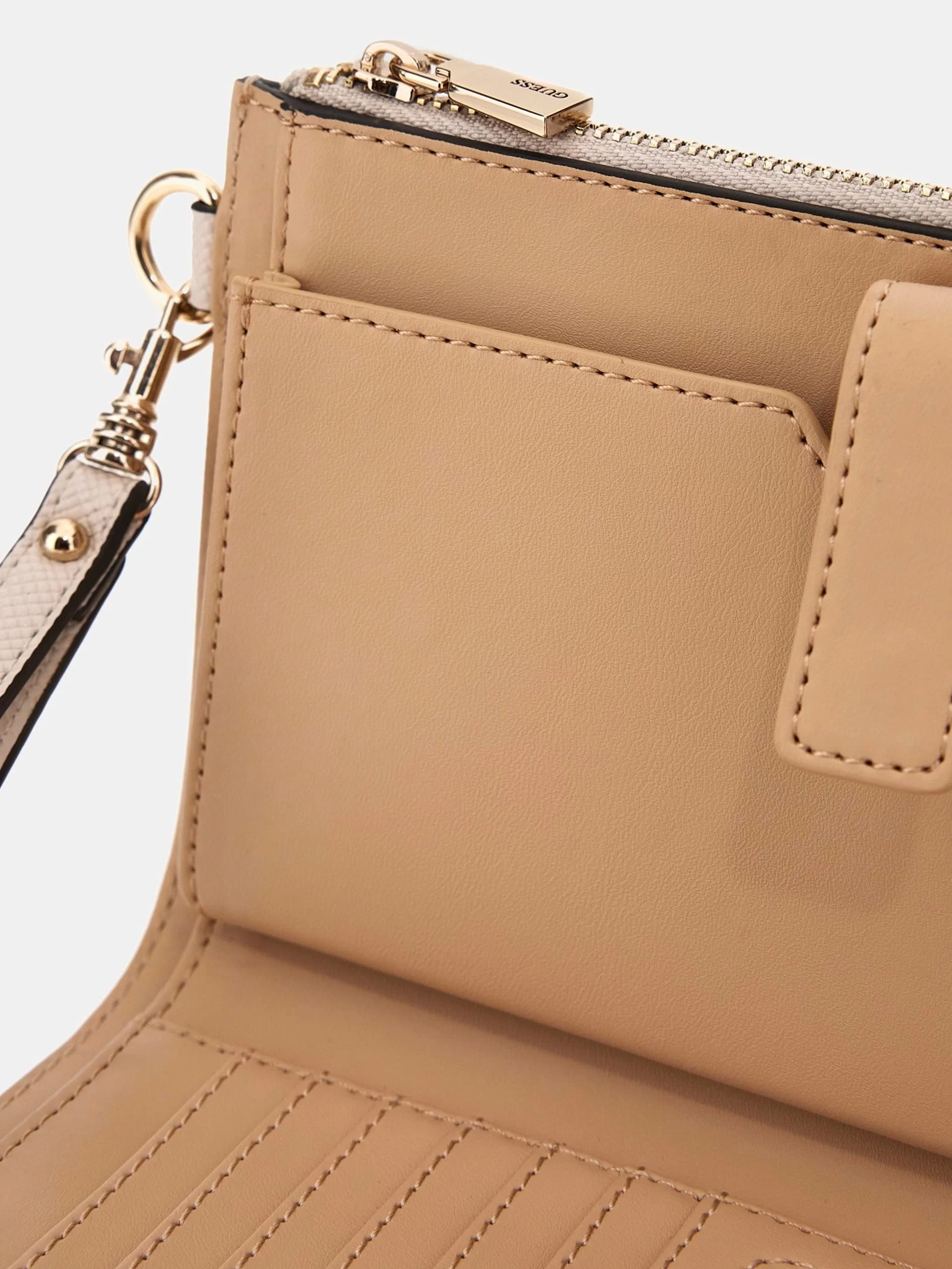 Guess Laurel Slg Dbl Zıp Organızer Kadın Ekru Cüzdan SWZG8500157-BON