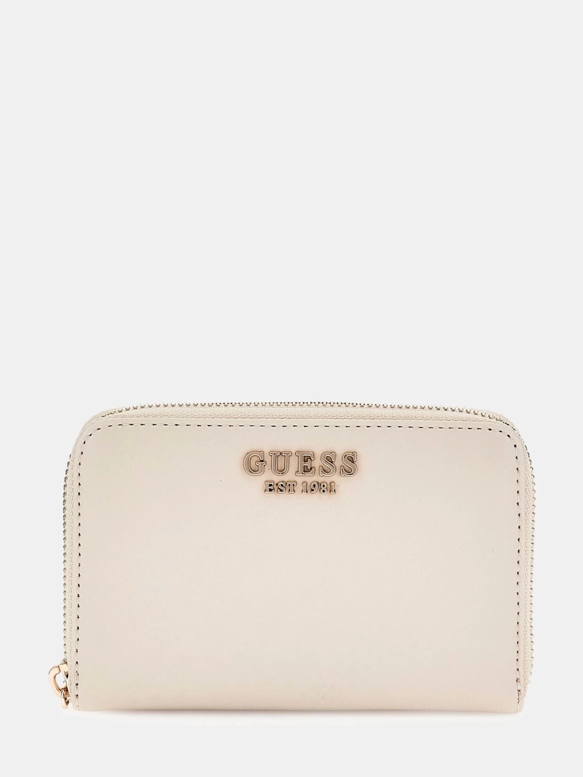 Guess Laurel Slg Medıum Zıp Around Kadın Ekru Cüzdan SWVC8500140-BON
