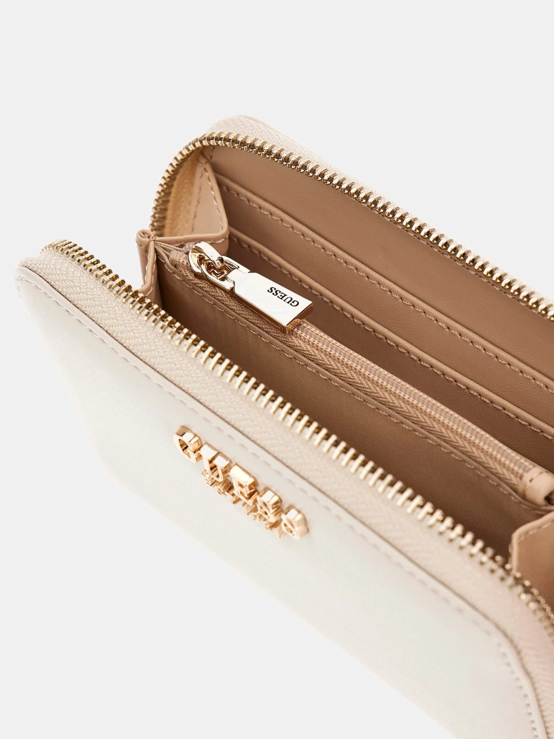 Guess Laurel Slg Medıum Zıp Around Kadın Ekru Cüzdan SWVC8500140-BON