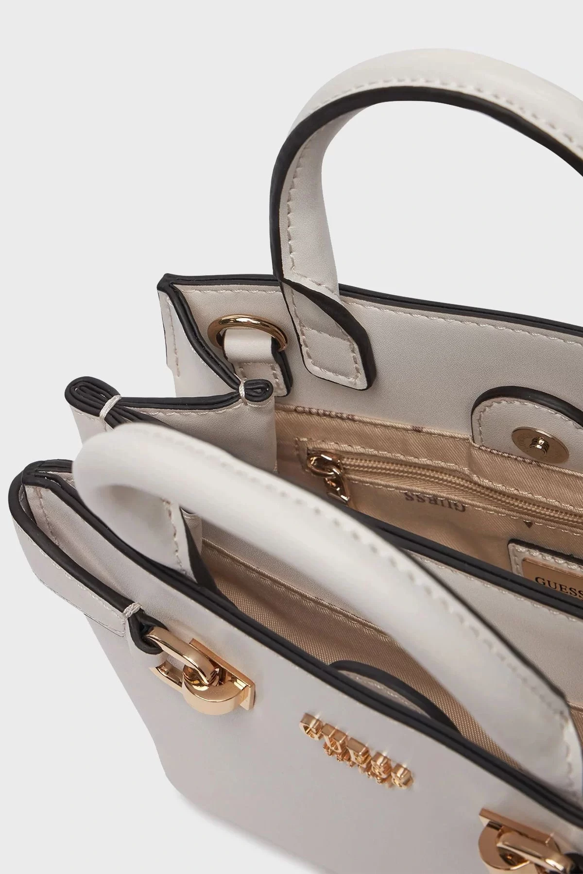 Guess Kadın Ekru Lorelei Mini Satchel Çanta