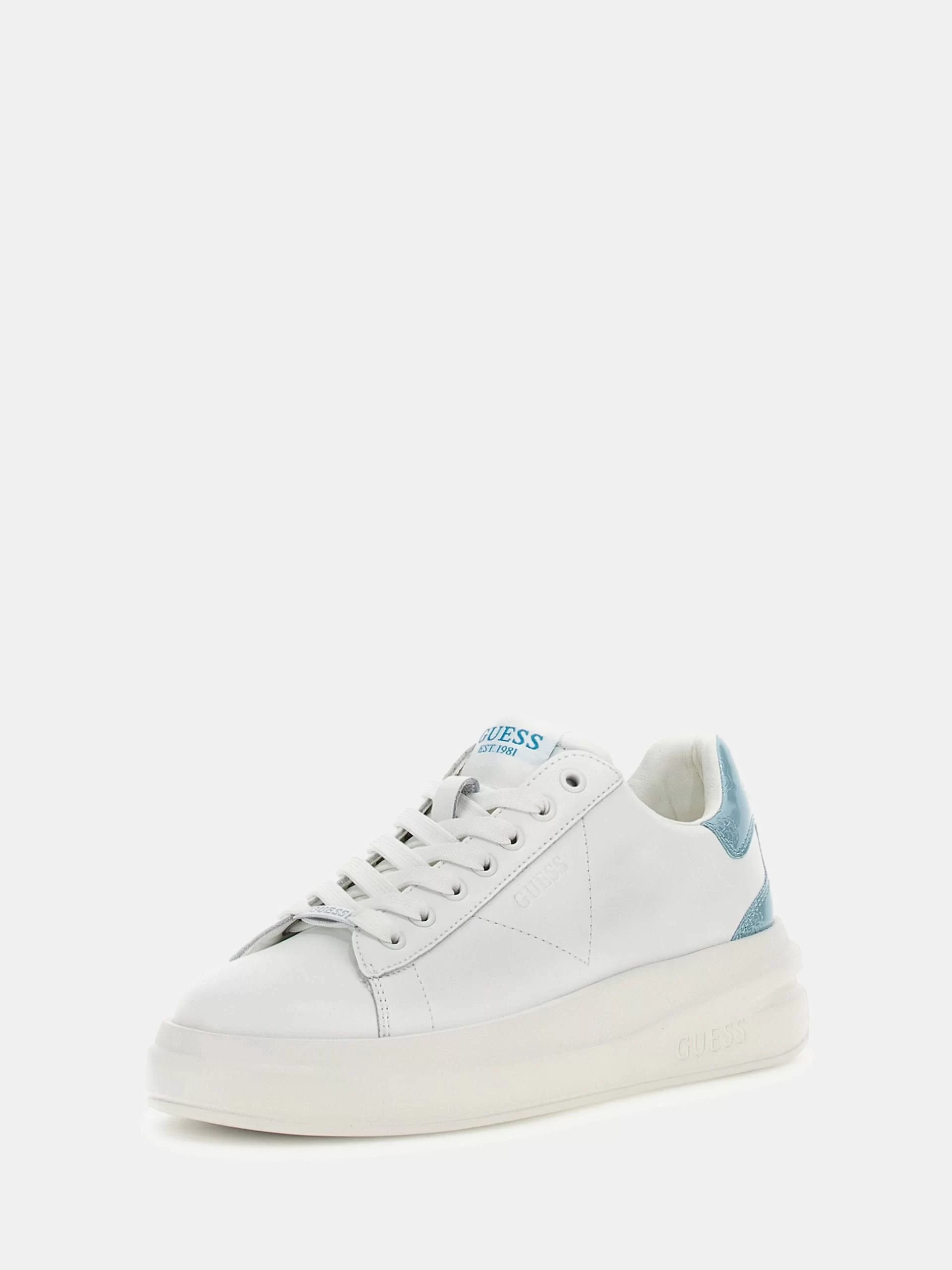 Guess Elbına Kadın Beyaz/Mavi Sneaker FLJBINLEA12-WHIBL