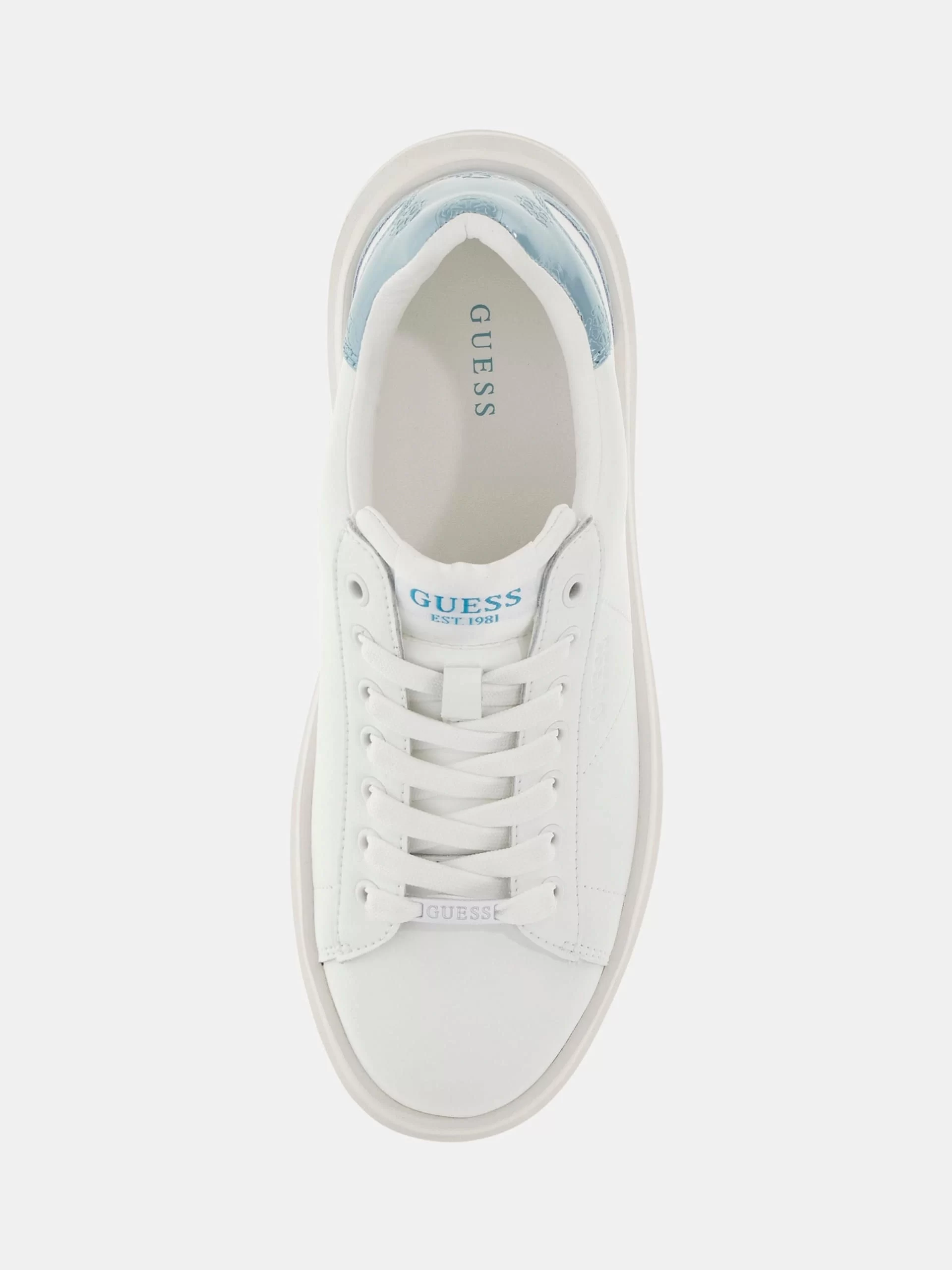 Guess Elbına Kadın Beyaz/Mavi Sneaker FLJBINLEA12-WHIBL