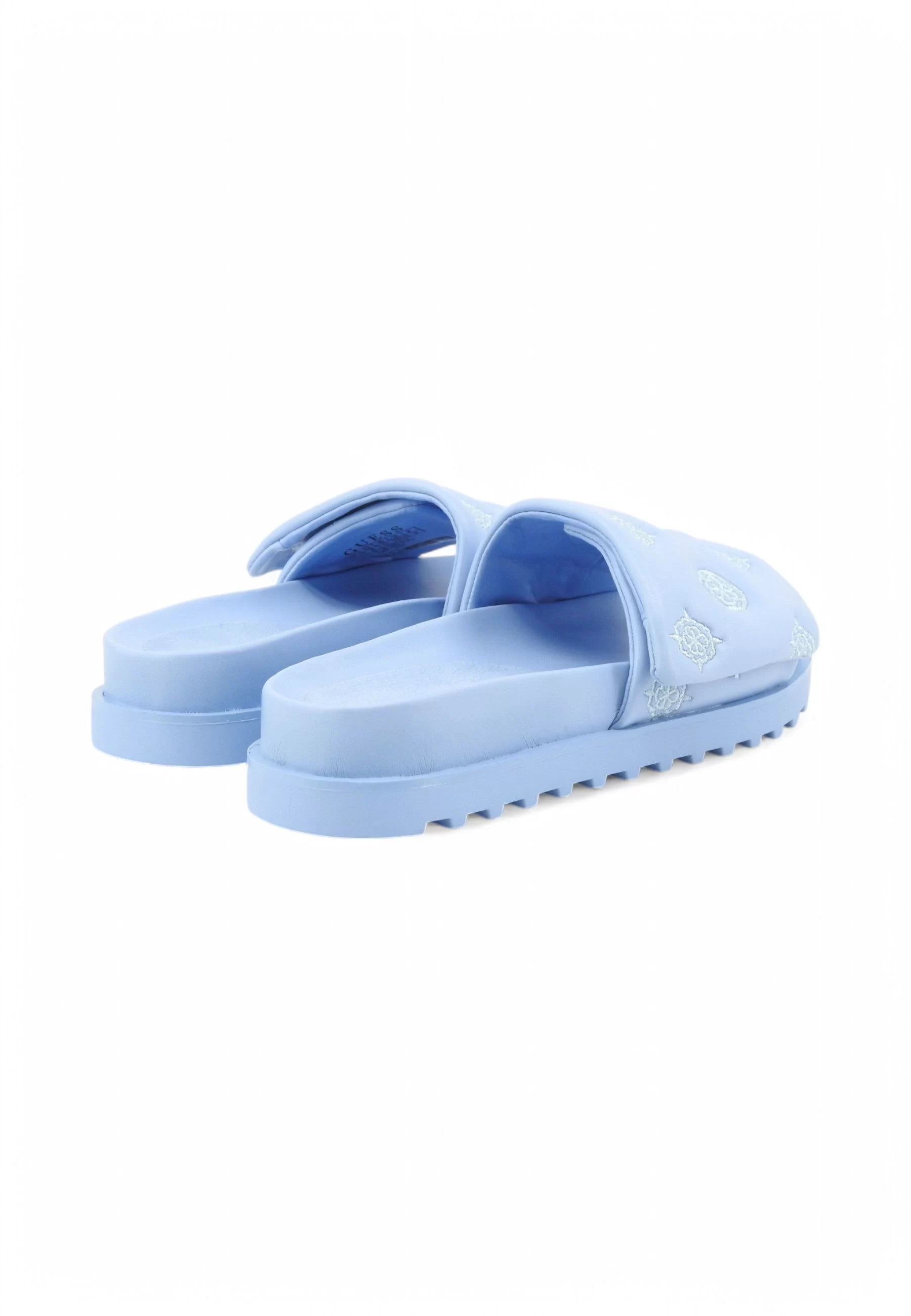 Guess Kadın Fabio 4G ve Peony Logolu Mavi Terlik