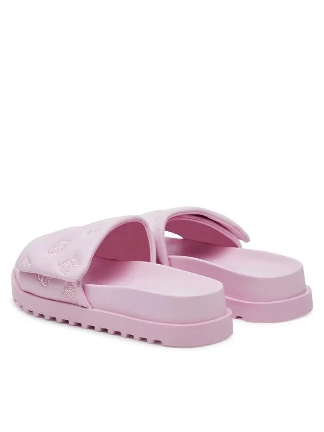 Guess Kadın Fabio 4G ve Peony Logolu Pembe Terlik