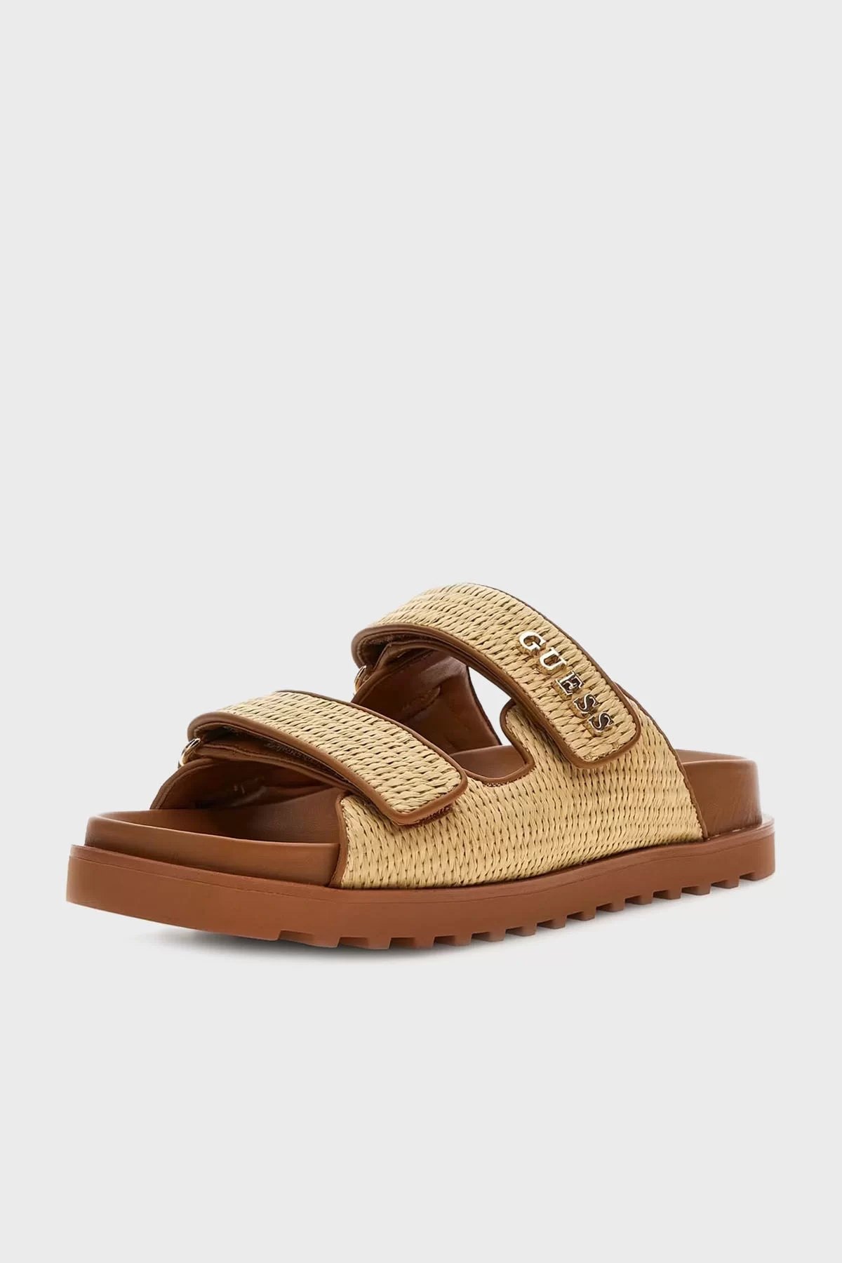Guess Kadın Kahverengi Fadeliza Çift Bantlı Sandalet