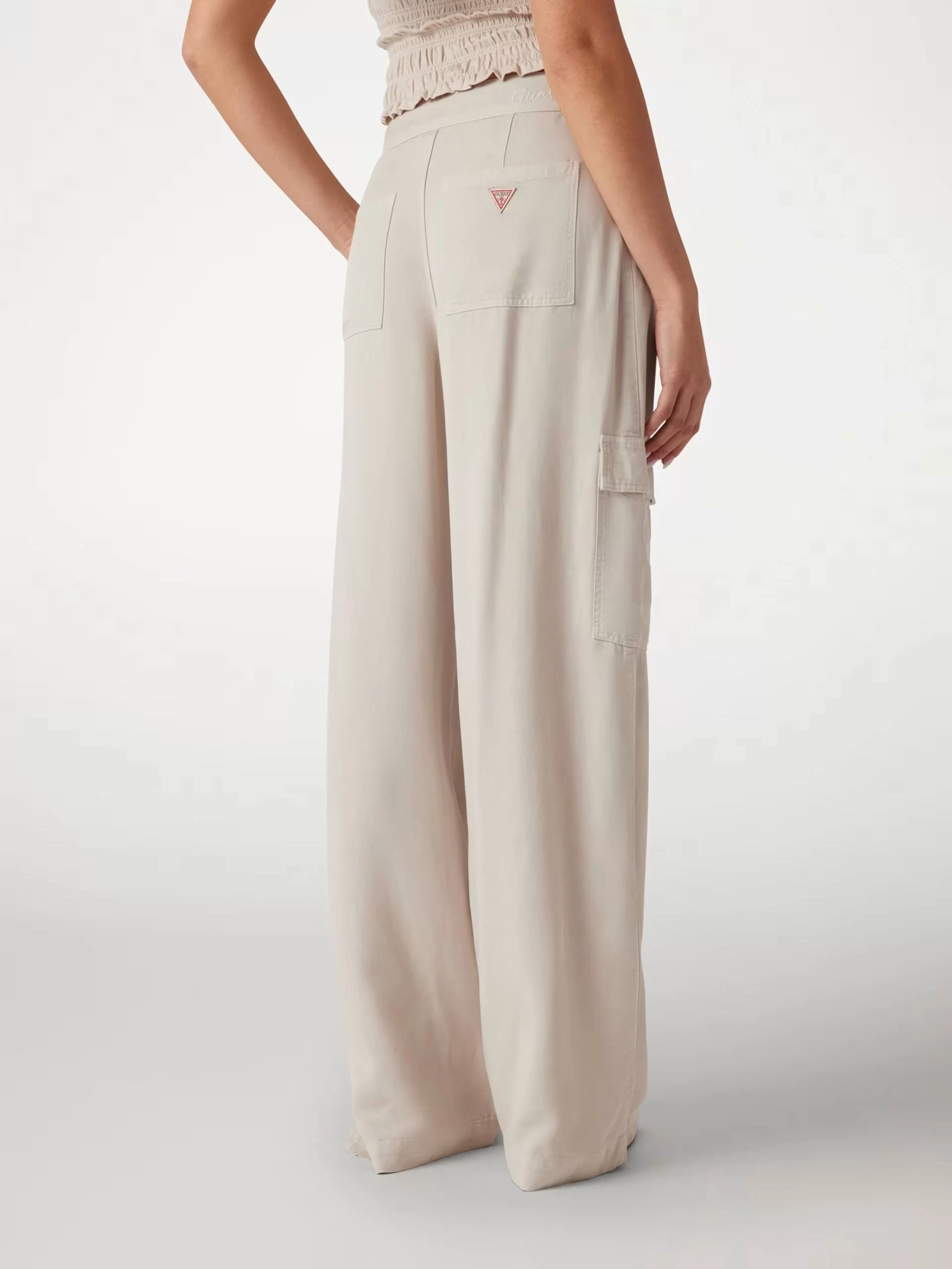 Guess Agatha Cargo Kadın Bej Pantolon W5GA1TWDP85-G9D0