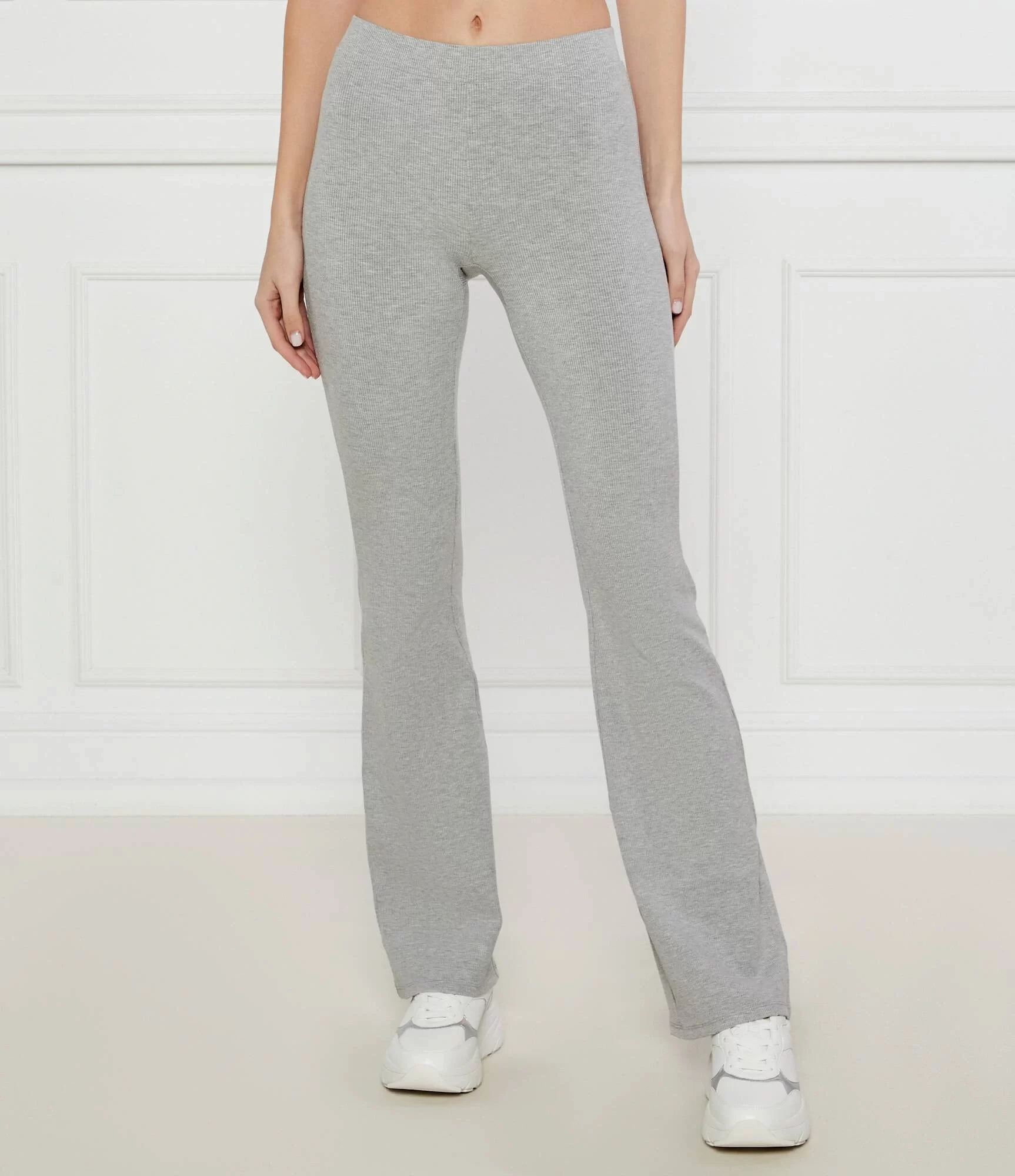 Guess Crocus Rıb Mını Flare Pants Kadın Gri Tayt V5GB11KCRS2-H91J