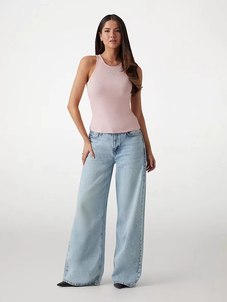 Guess New Sl Round Nk Guendalına Top Kadın Pembe Atlet W5GP57KCV52-G6J3