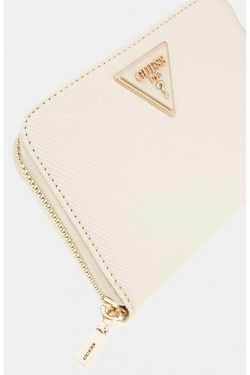 Guess Laurel Slg Medıum Zıp Around Kadın Ekru Cüzdan SWZG8500140-BON