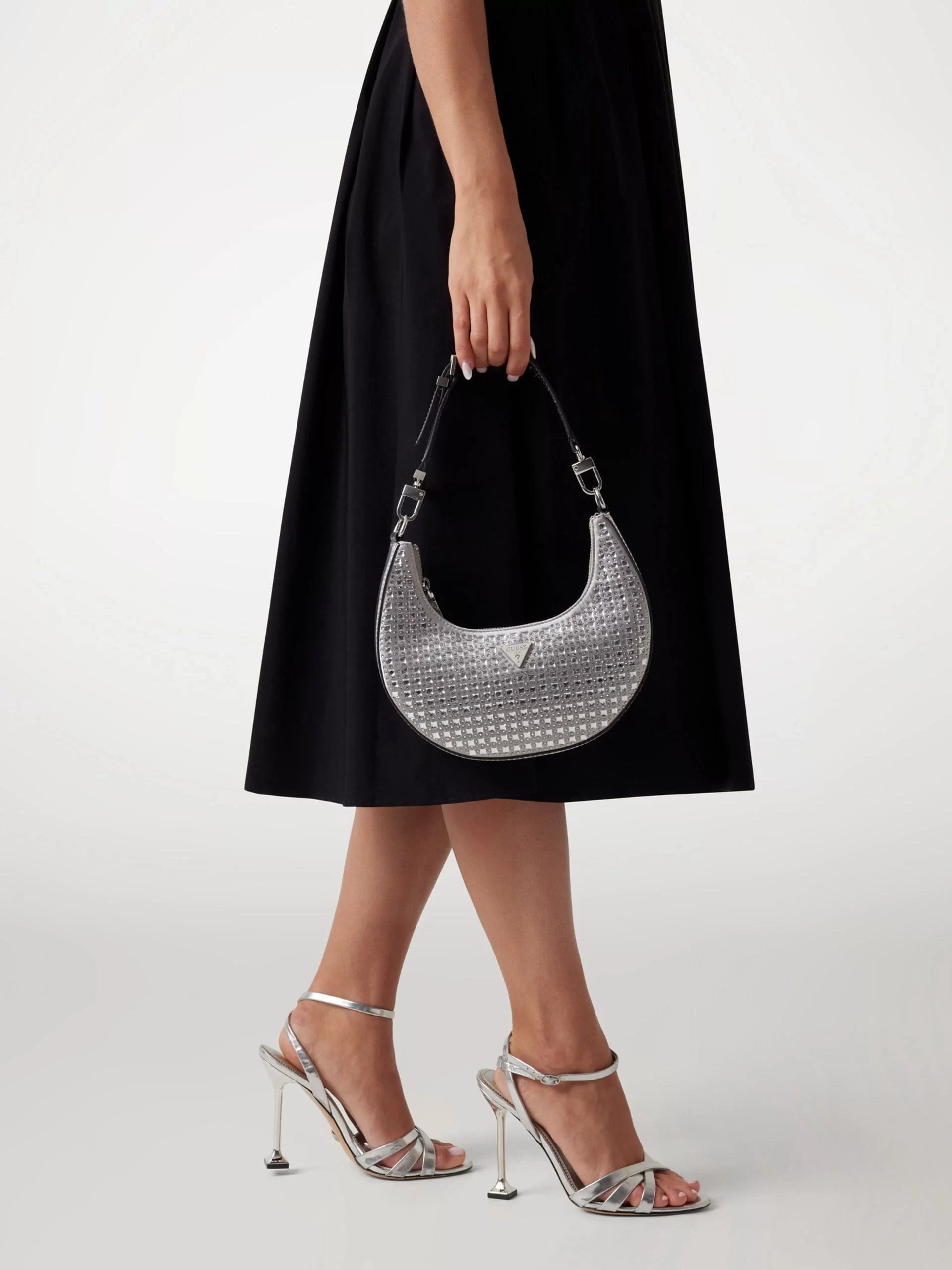 Guess Lua Small Hobo Kadın Gri Omuz Çantası HWIY9205010-SIL