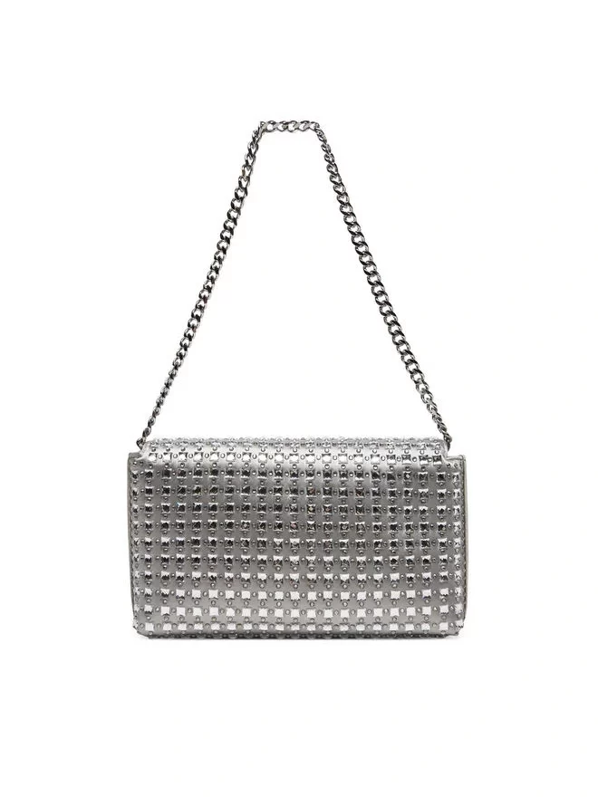 Guess Zalına Flap Clutch Kadın Gri Omuz Çantası HWIY9350700-SIL