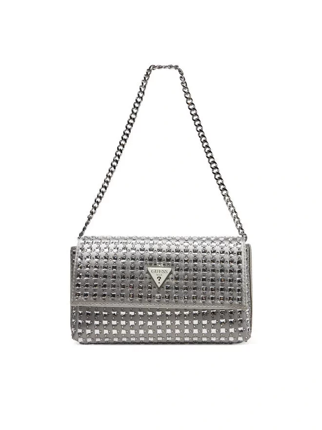 Guess Zalına Flap Clutch Kadın Gri Omuz Çantası HWIY9350700-SIL