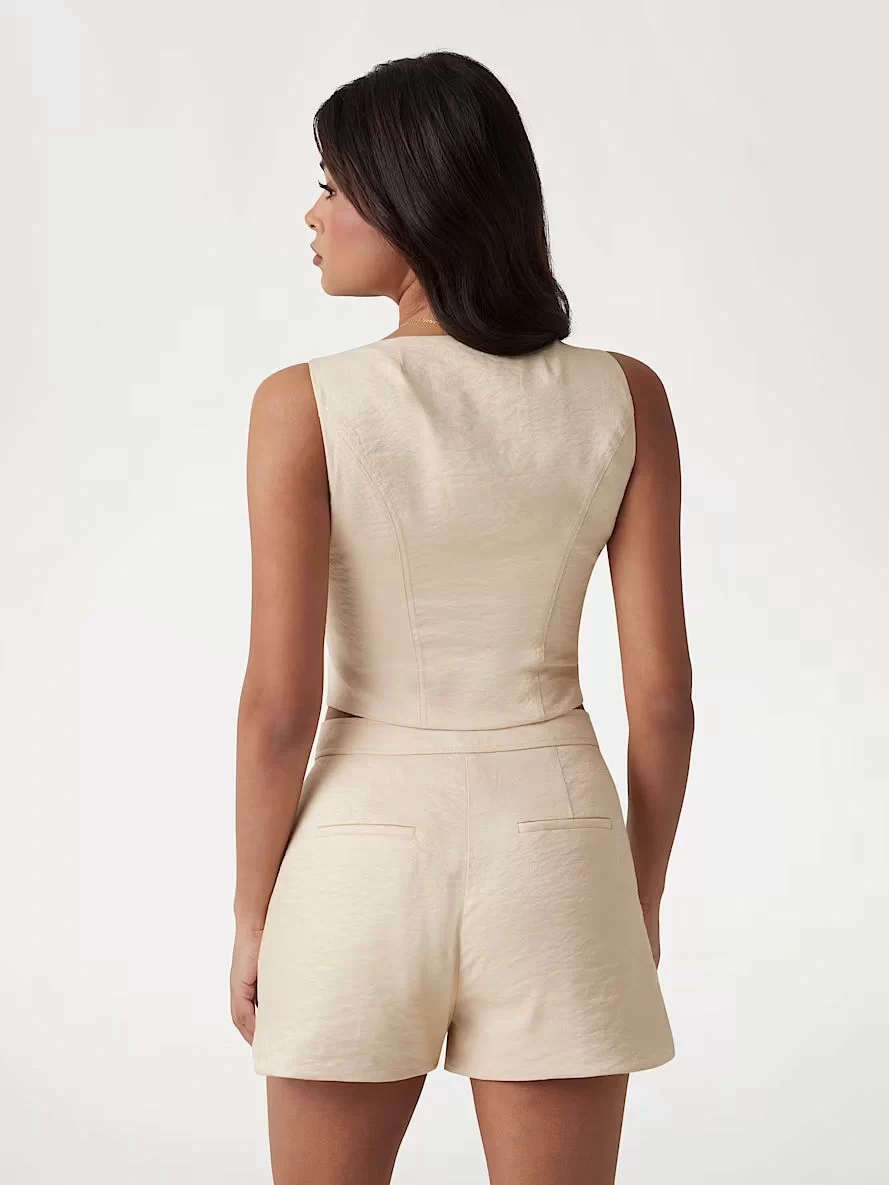 Guess Camılle Perfect Vest Kadın Bej Yelek W5GH71WH5F0-F14Z