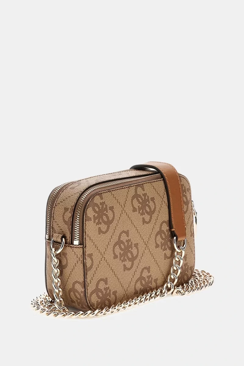 Guess Izzy Camera Bag Kadın Kahverengi Çapraz Çanta HWOS8654140-LTL