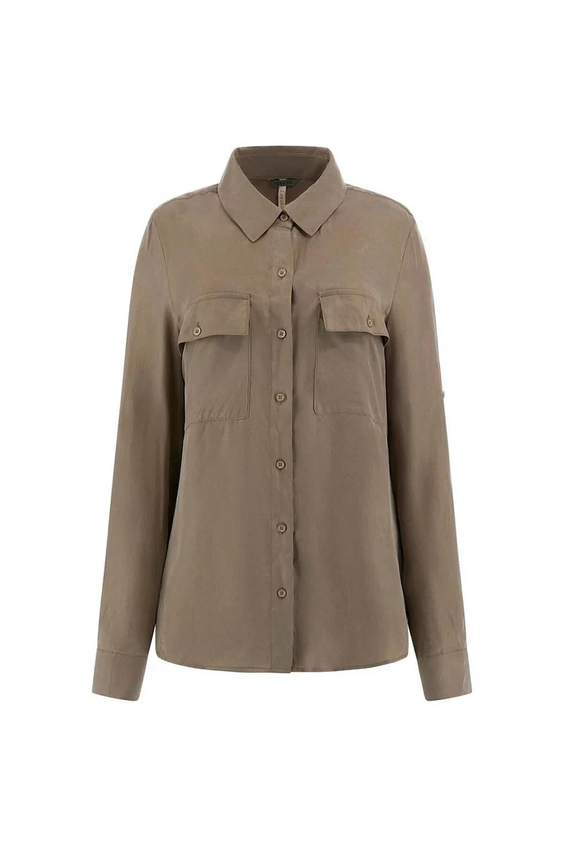 Guess Enora Equıpment Shırt Kadın Kahverengi Gömlek W5GH83WH5N2-G8CJ