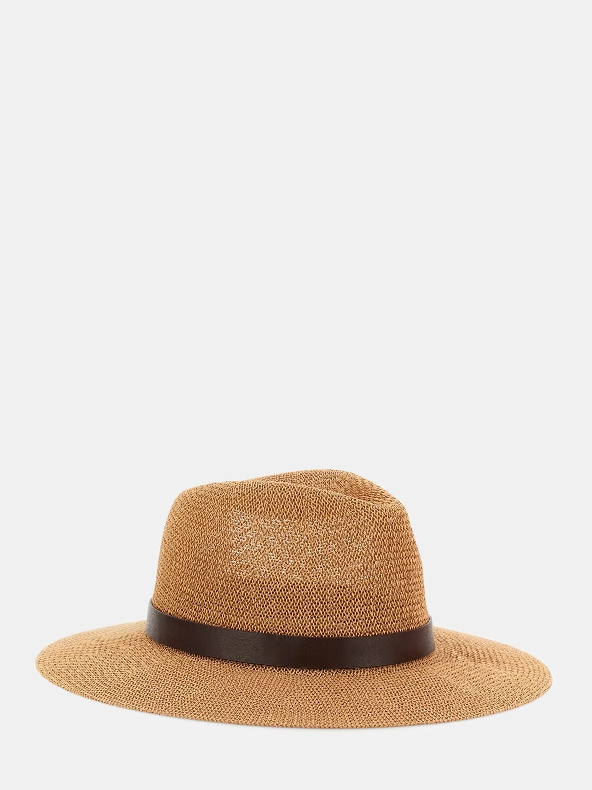 Guess Kadın   Kahverengi  Fedora Logo Yazılı Şapka