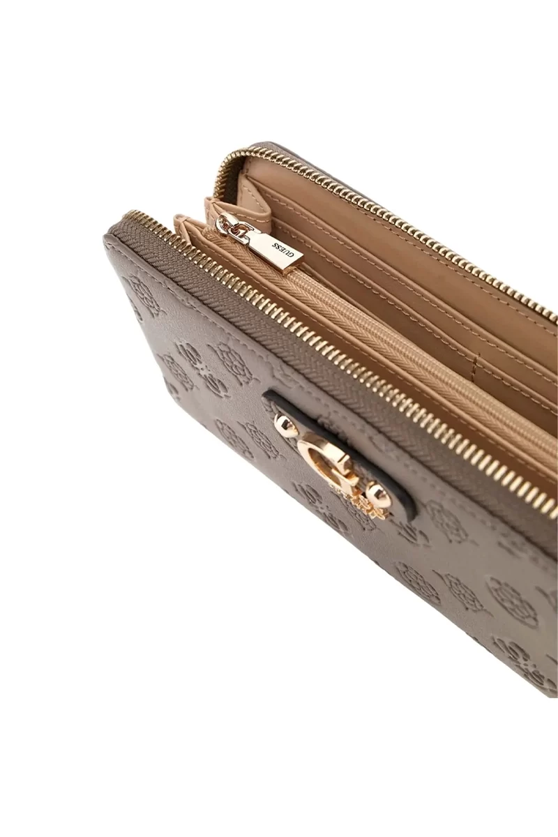 Guess Gerty Slg Large Zıp Around Kadın Kahverengi Cüzdan SWPD9529146-DRT