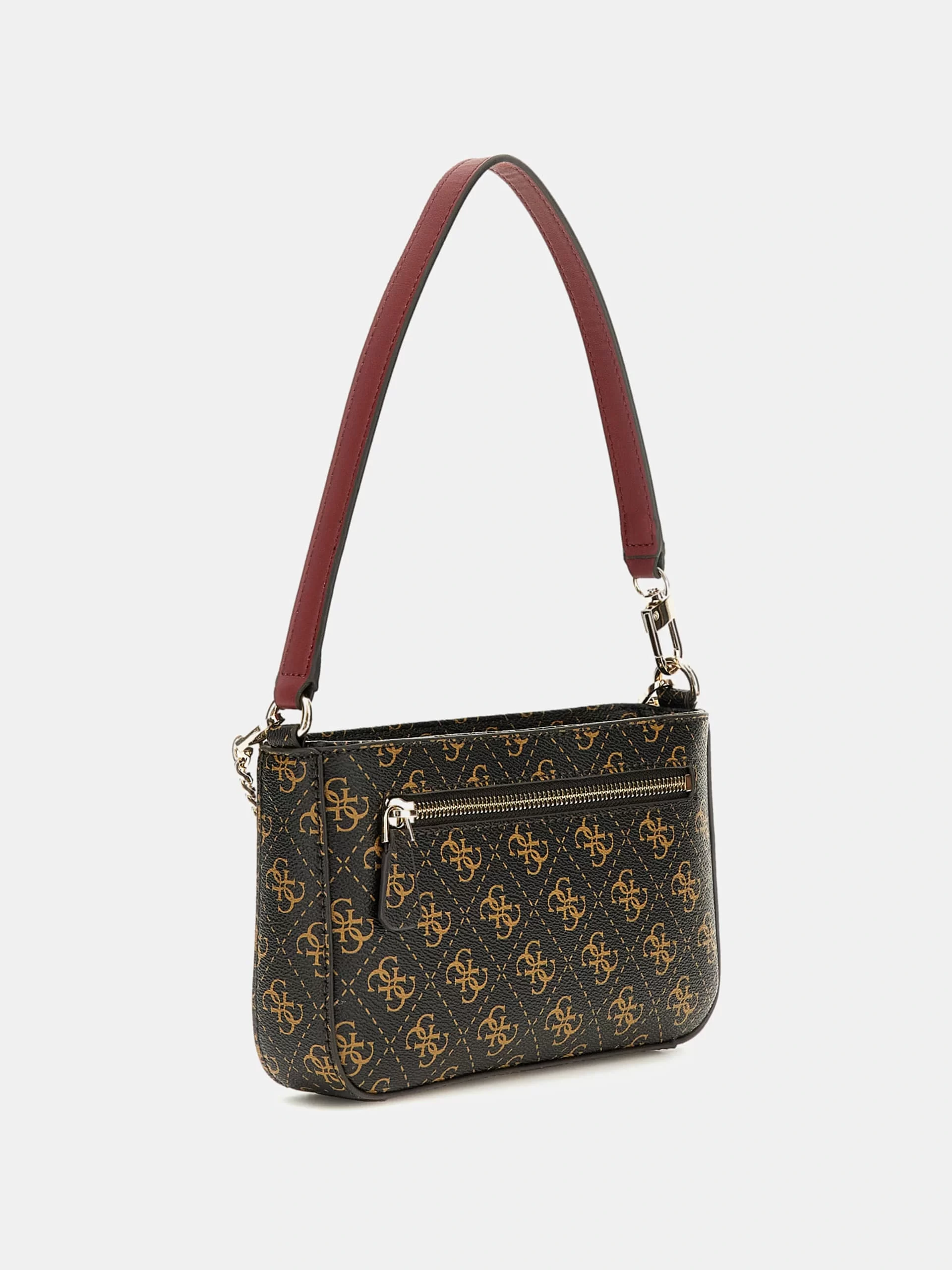 Guess Kadın Kahverengi Noelle Mini Üstten Fermuarlı Omuz Çan